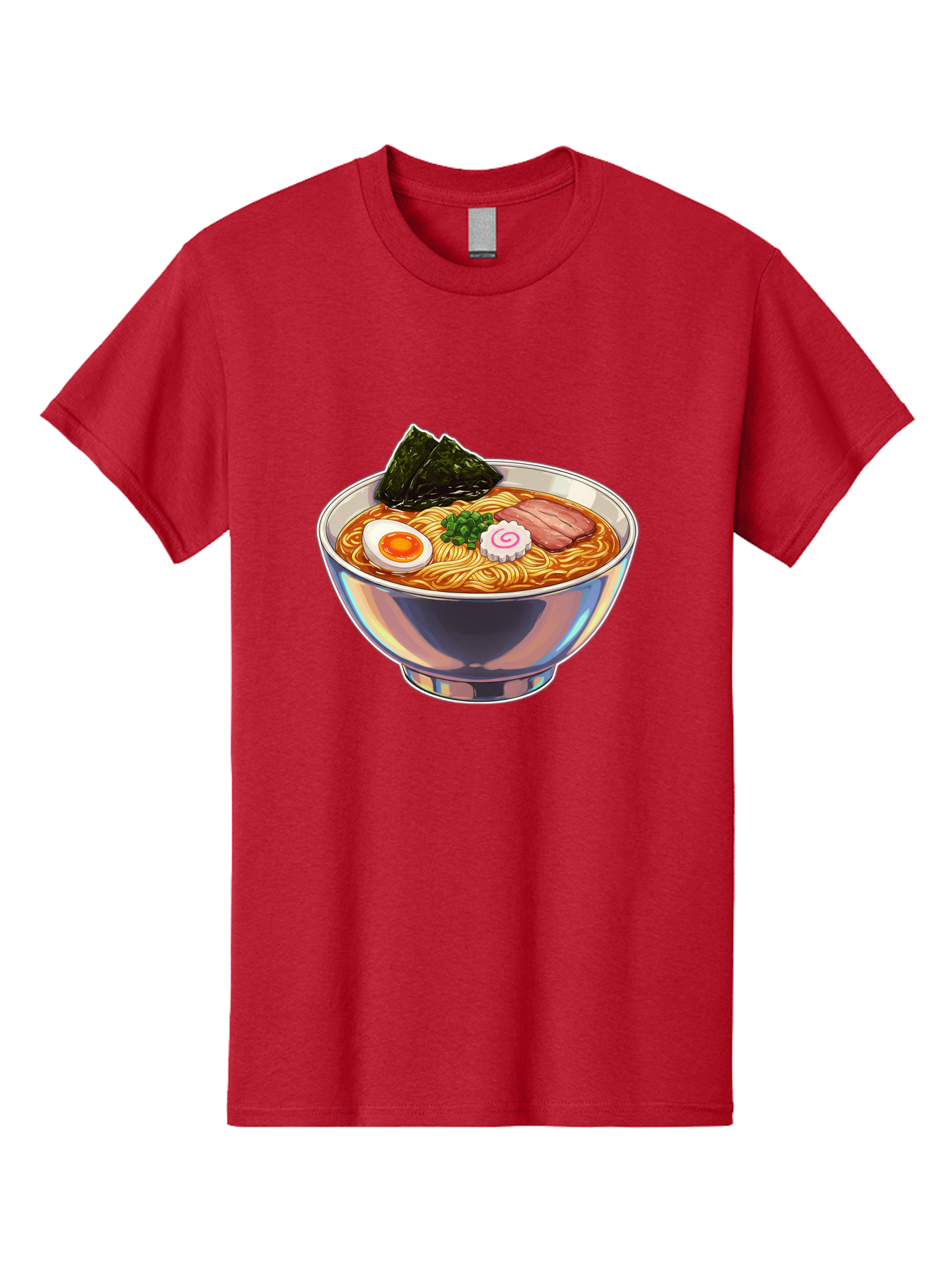 Ramen-8 Men'S Graphic Tee, 100% Cotton, Comfortable Casual Summer Wear, Machine Washable, Bowl Of Ramen, Japanese Cuisine, Egg, Seaweed, Pork, Noodles, Savory Broth, Appetizing Meal, Food Illustration, Delicious Dish Bae705 4