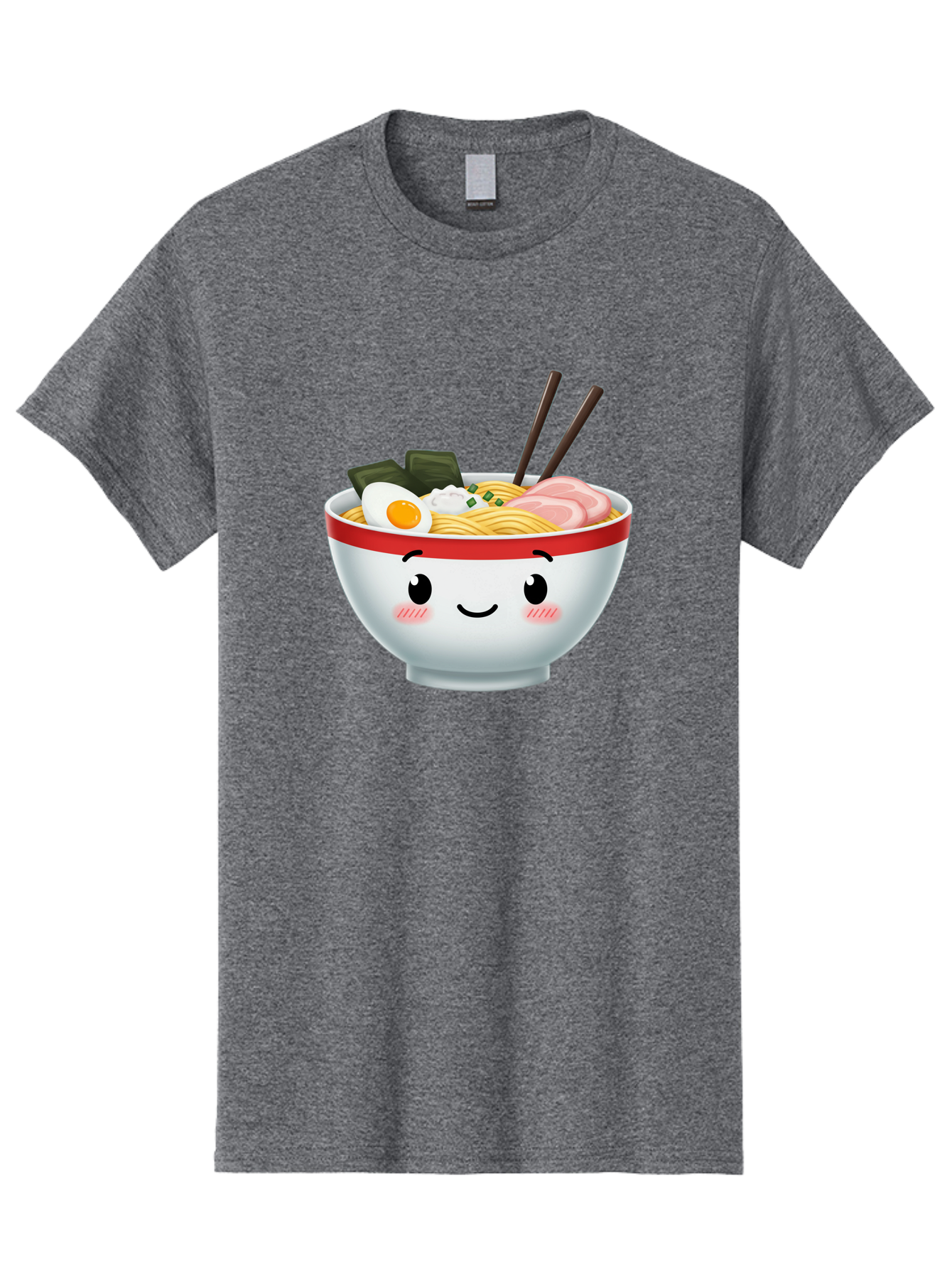 Ramen-Bowl-4 Men'S Graphic Tee, 100% Cotton, Comfortable Casual Summer Wear, Machine Washable, Japanese Ramen, Steaming Hot Noodles, Boiled Egg, Seaweed, Pork Slices, Chopsticks, Kawaii Cartoon, Foodie, Tasty Meal, Delicious Cuisine, Bae709 7