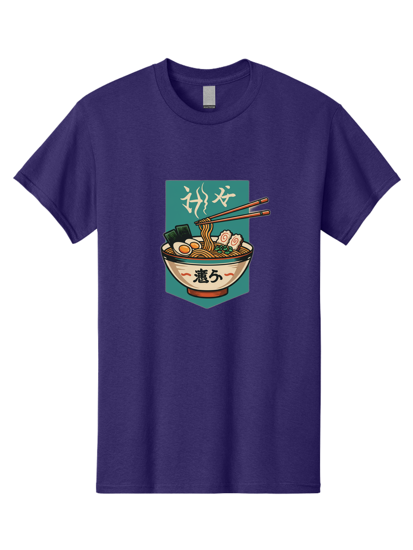 Ramen-Bowl-5 Men'S Graphic Tee, 100% Cotton, Comfortable Casual Summer Wear, Machine Washable, Steaming Bowl Of Ramen, Japanese Cuisine, Noodle Soup, Chopsticks, Egg, Seaweed, Pork Slices, Savory Dish, Comfort Food, Asian Flavors Bae710 5