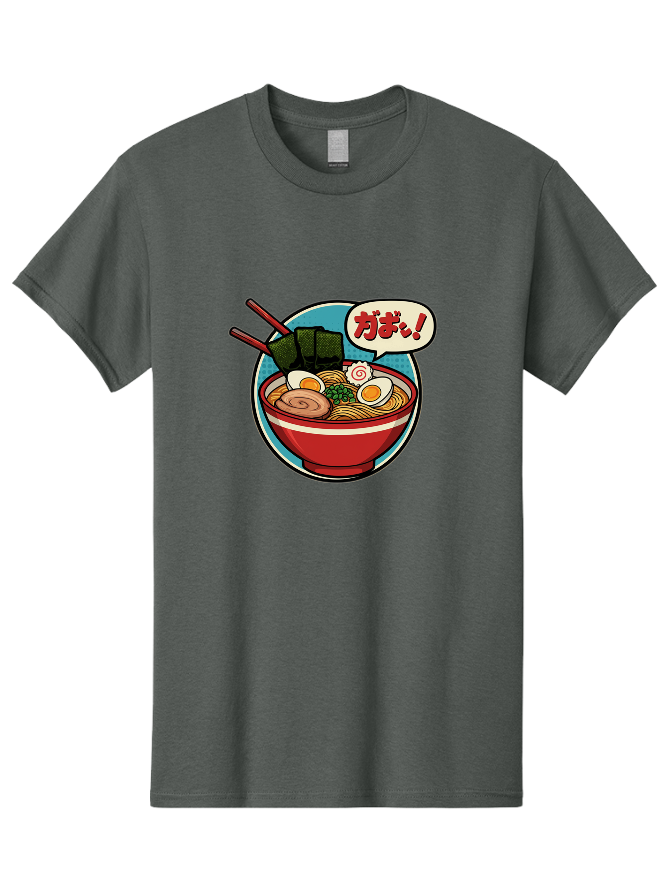 Ramen-Bowl-6 Men'S Graphic Tee, 100% Cotton, Comfortable Casual Summer Wear, Machine Washable, Ramen, Bowl Of Noodles, Japanese Cuisine, Egg, Seaweed, Food Illustration, Cartoon-Style, Chopsticks, Spiral Pattern, Boiled Egg, Savory Dish Bae711 15