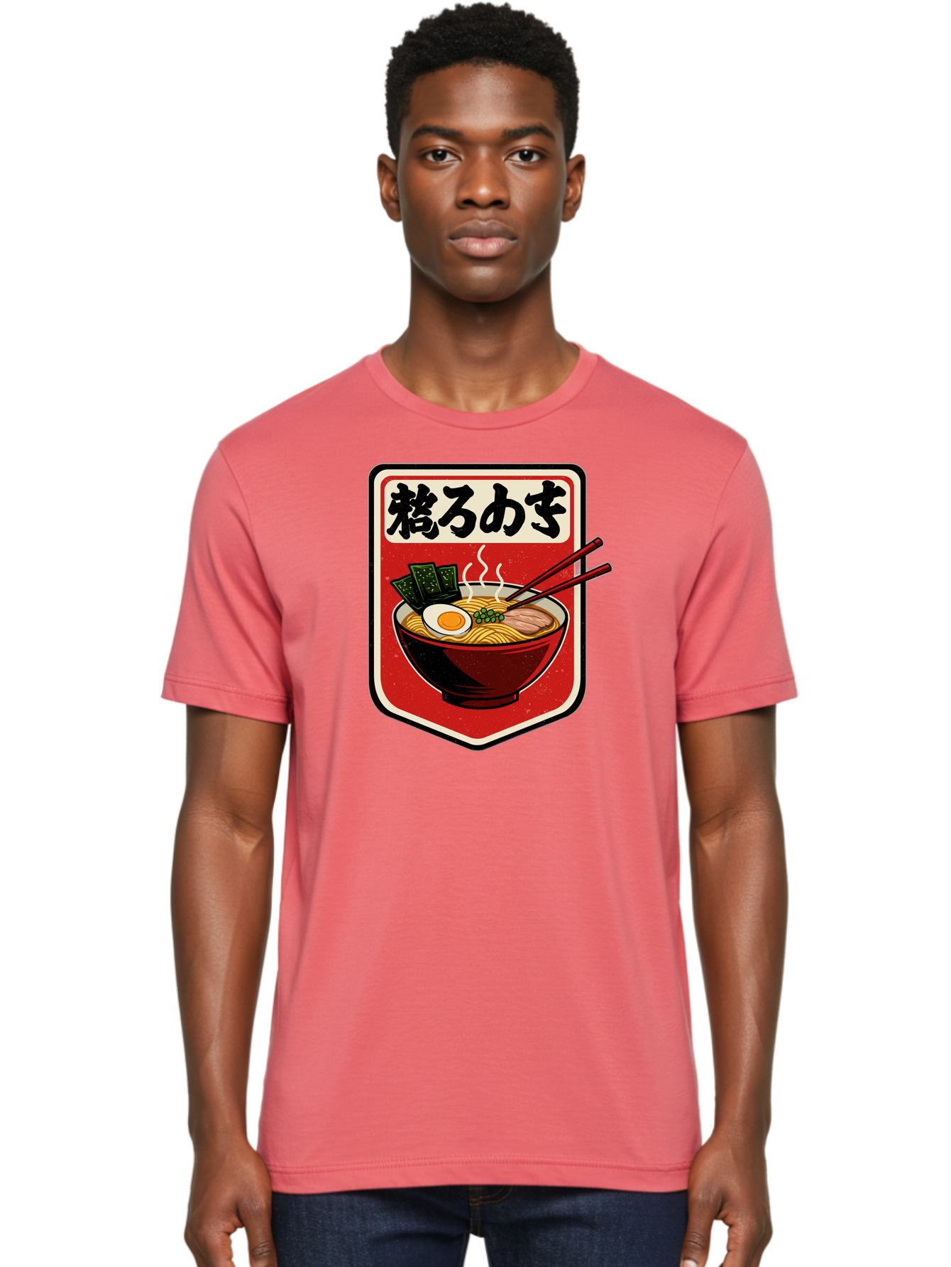 Ramen-Bowl-Aesthetic Men'S Graphic Tee, 100% Cotton, Comfortable Casual Summer Wear, Machine Washable, Steaming Hot Ramen, Japanese Cuisine, Noodle Soup, Egg And Seaweed Toppings, Chopsticks, Kakarou Mushi, Savory Broth, Asian Food, Bae712 17