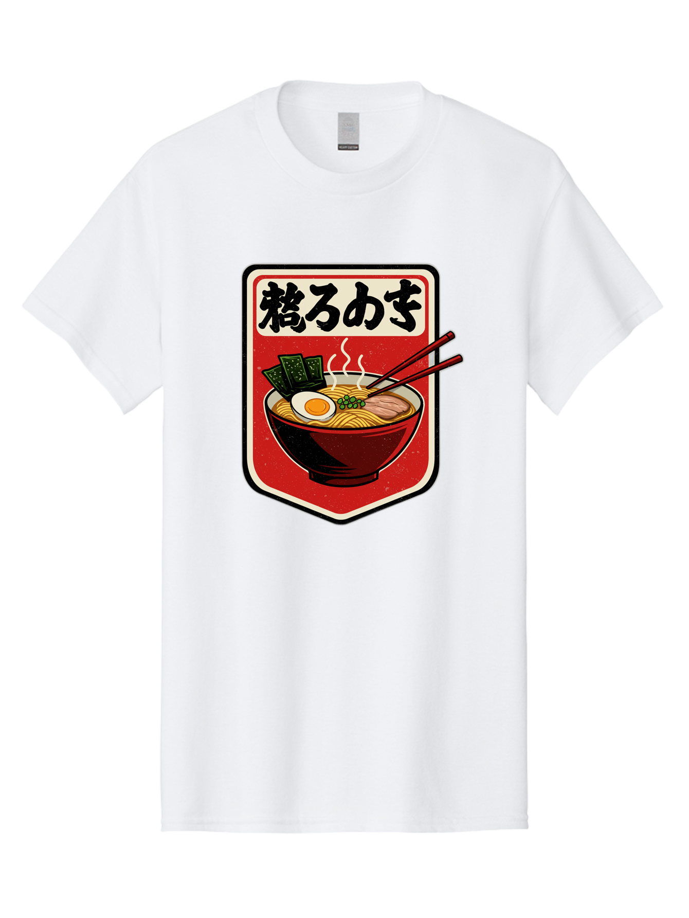 Ramen-Bowl-Aesthetic Men'S Graphic Tee, 100% Cotton, Comfortable Casual Summer Wear, Machine Washable, Steaming Hot Ramen, Japanese Cuisine, Noodle Soup, Egg And Seaweed Toppings, Chopsticks, Kakarou Mushi, Savory Broth, Asian Food, Bae712 12