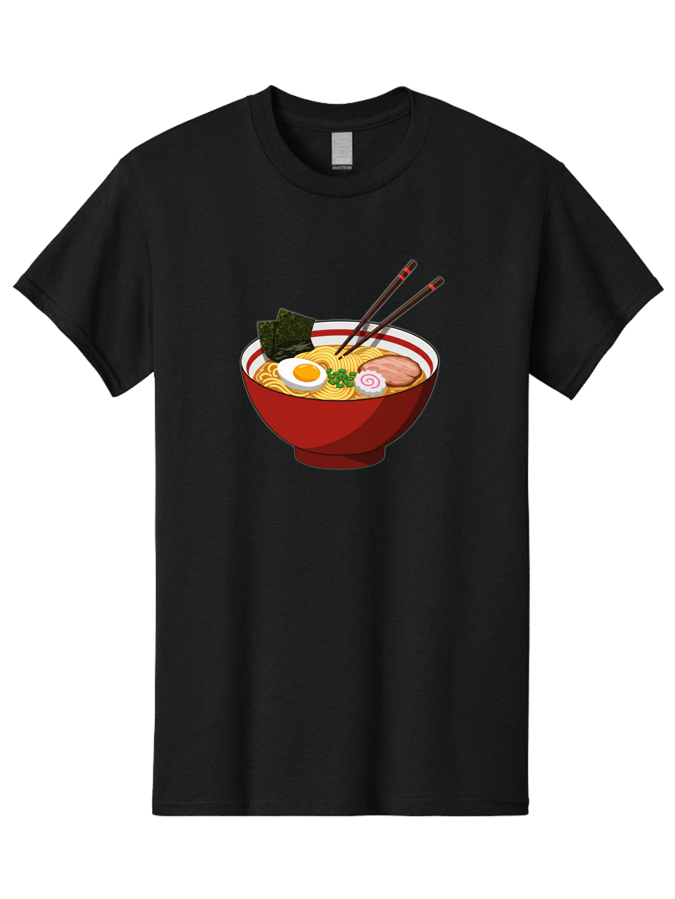 Ramen-Noodle-Bowl-2 Men'S Graphic Tee, 100% Cotton, Comfortable Casual Summer Wear, Machine Washable, Steaming Bowl Of Ramen, Japanese Noodle Soup, Boiled Egg, Sliced Pork, Seaweed, Green Onions, Chopsticks, Asian Cuisine, Noodle Dish, Bae715 11