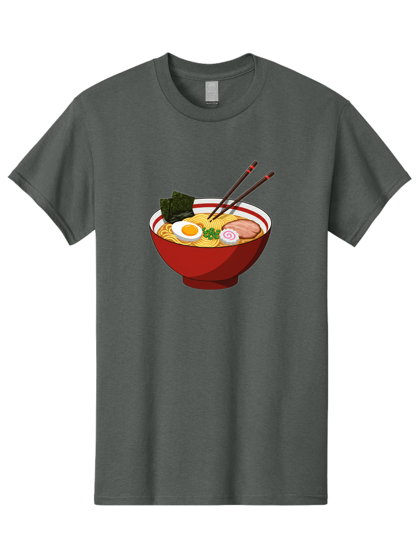 Ramen-Noodle-Bowl-2 Men'S Graphic Tee, 100% Cotton, Comfortable Casual Summer Wear, Machine Washable, Steaming Bowl Of Ramen, Japanese Noodle Soup, Boiled Egg, Sliced Pork, Seaweed, Green Onions, Chopsticks, Asian Cuisine, Noodle Dish, Bae715 10
