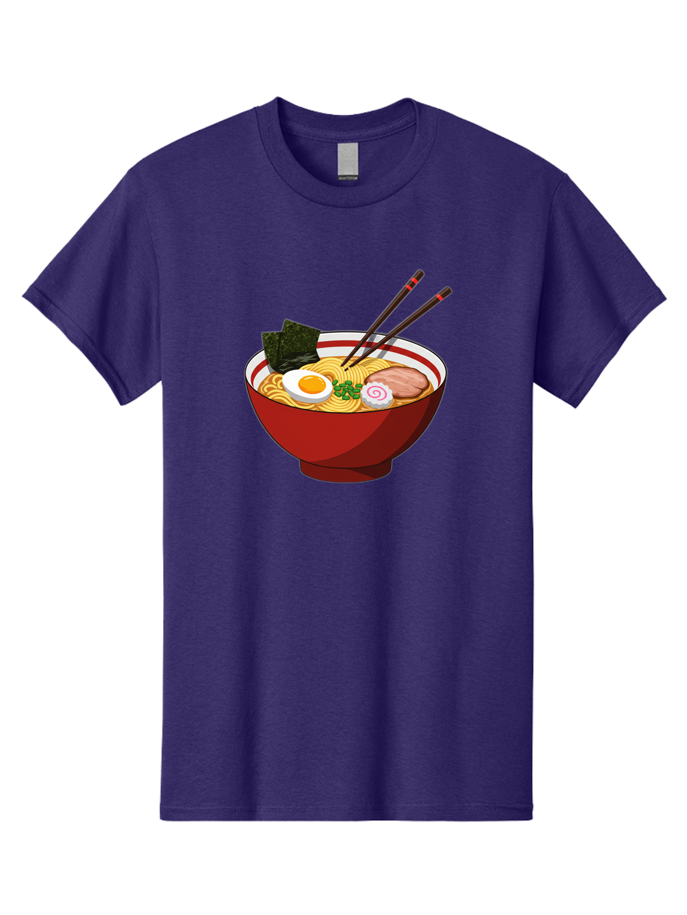 Ramen-Noodle-Bowl-2 Men'S Graphic Tee, 100% Cotton, Comfortable Casual Summer Wear, Machine Washable, Steaming Bowl Of Ramen, Japanese Noodle Soup, Boiled Egg, Sliced Pork, Seaweed, Green Onions, Chopsticks, Asian Cuisine, Noodle Dish, Bae715 12