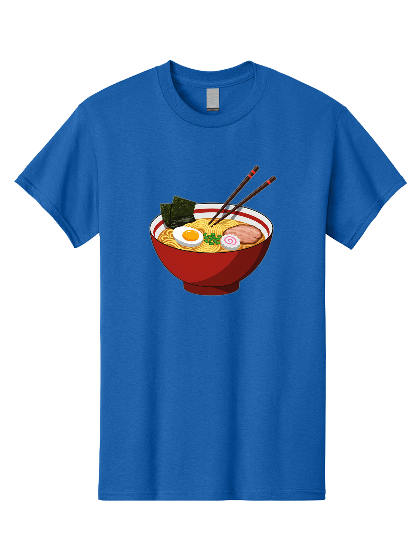 Ramen-Noodle-Bowl-2 Men'S Graphic Tee, 100% Cotton, Comfortable Casual Summer Wear, Machine Washable, Steaming Bowl Of Ramen, Japanese Noodle Soup, Boiled Egg, Sliced Pork, Seaweed, Green Onions, Chopsticks, Asian Cuisine, Noodle Dish, Bae715 9