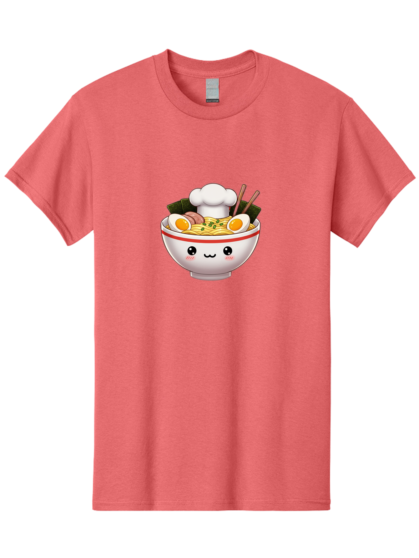 Ramen Men'S Graphic Tee, 100% Cotton, Comfortable Casual Summer Wear, Machine Washable, Cartoon Ramen Bowl, Anime Style Food, Kawaii Character, Delicious Noodles, Boiled Egg, Chopsticks, Savory Meat, Cute Illustration, Japanese Cuisine, Bae728 7