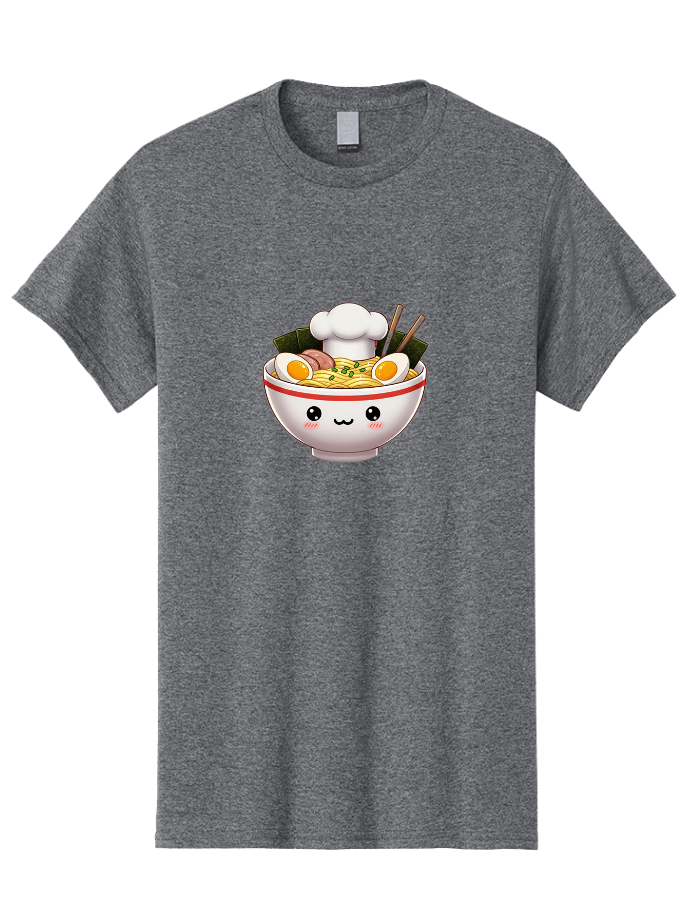 Ramen Men'S Graphic Tee, 100% Cotton, Comfortable Casual Summer Wear, Machine Washable, Cartoon Ramen Bowl, Anime Style Food, Kawaii Character, Delicious Noodles, Boiled Egg, Chopsticks, Savory Meat, Cute Illustration, Japanese Cuisine, Bae728 6