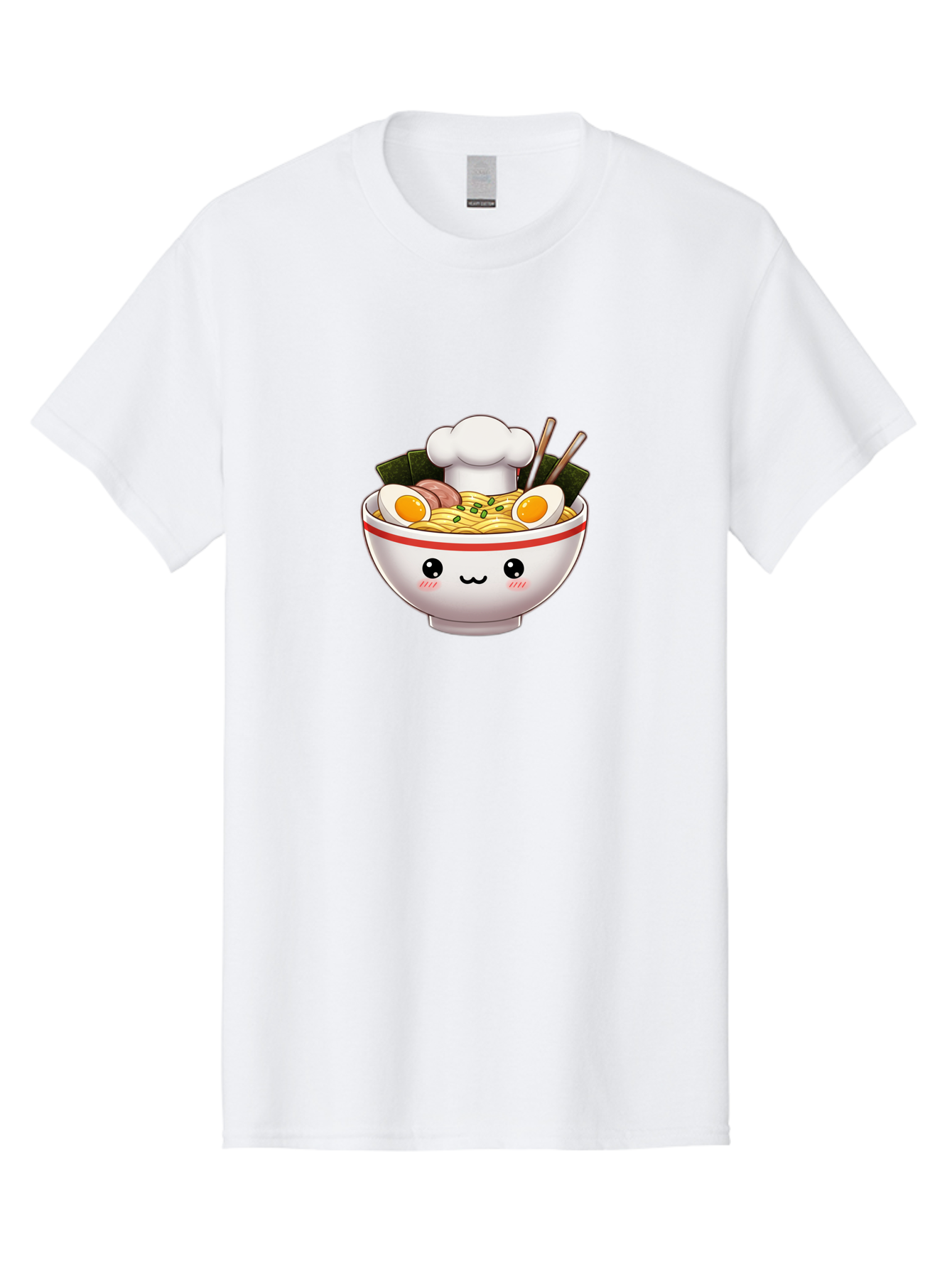 Ramen Men'S Graphic Tee, 100% Cotton, Comfortable Casual Summer Wear, Machine Washable, Cartoon Ramen Bowl, Anime Style Food, Kawaii Character, Delicious Noodles, Boiled Egg, Chopsticks, Savory Meat, Cute Illustration, Japanese Cuisine, Bae728 12