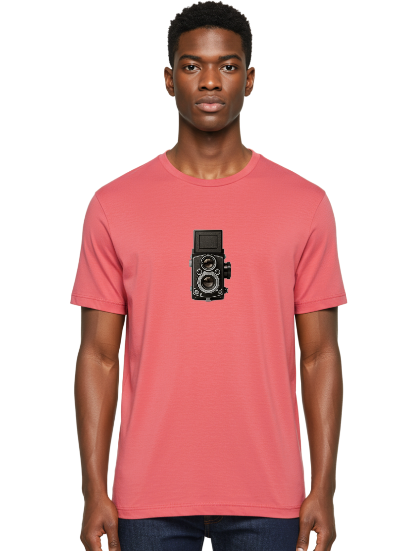 Rolleiflex-Camera Men'S Graphic Tee, 100% Cotton, Comfortable Casual Summer Wear, Machine Washable, Twin Lens Reflex Camera, Vintage Photography, Retro Camera, Photography Equipment, Film Camera, Classic Design, Nostalgic Photography Bae729 21