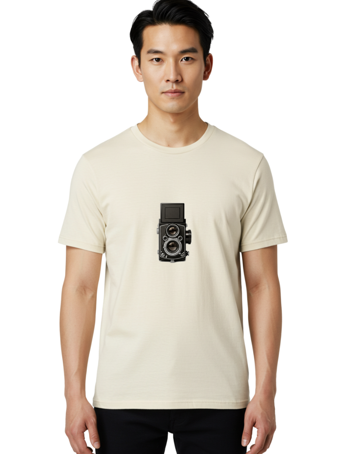 Rolleiflex-Camera Men'S Graphic Tee, 100% Cotton, Comfortable Casual Summer Wear, Machine Washable, Twin Lens Reflex Camera, Vintage Photography, Retro Camera, Photography Equipment, Film Camera, Classic Design, Nostalgic Photography Bae729 29