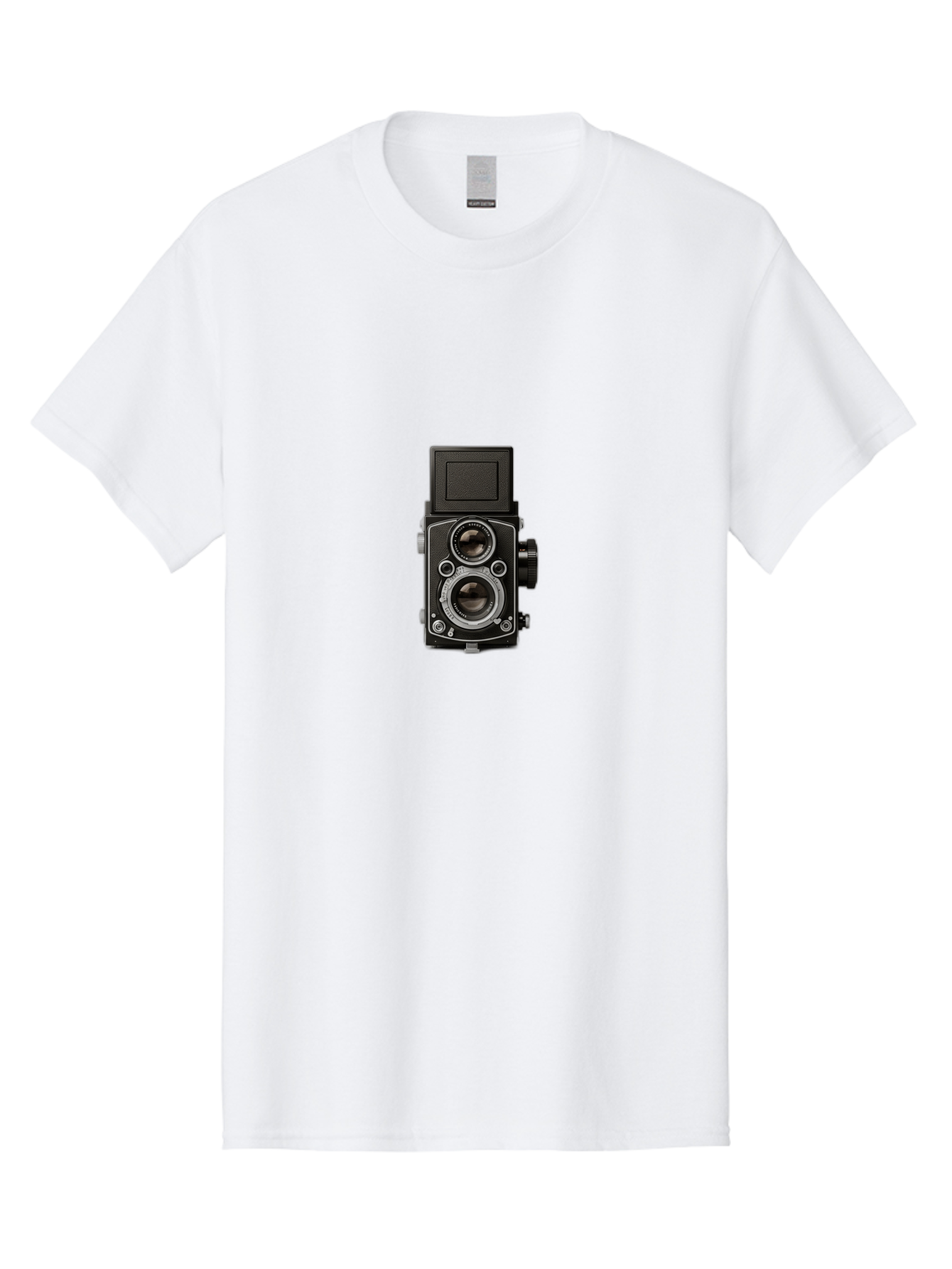 Rolleiflex-Camera Men'S Graphic Tee, 100% Cotton, Comfortable Casual Summer Wear, Machine Washable, Twin Lens Reflex Camera, Vintage Photography, Retro Camera, Photography Equipment, Film Camera, Classic Design, Nostalgic Photography Bae729 2