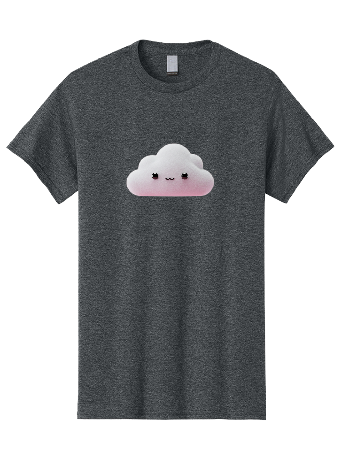 Smiling-Cloud-1 Men'S Graphic Tee, 100% Cotton, Comfortable Casual Summer Wear, Machine Washable, Kawaii Cloud, Cute Cartoon Character, Smiling Face, Fluffy Cloud, Pastel Colors, Adorable Design, Soft Graphics, Childrens Illustration, Bae762 9