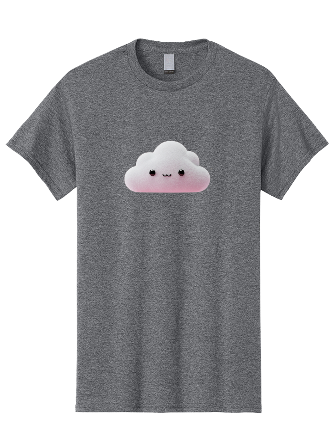 Smiling-Cloud-1 Men'S Graphic Tee, 100% Cotton, Comfortable Casual Summer Wear, Machine Washable, Kawaii Cloud, Cute Cartoon Character, Smiling Face, Fluffy Cloud, Pastel Colors, Adorable Design, Soft Graphics, Childrens Illustration, Bae762 14