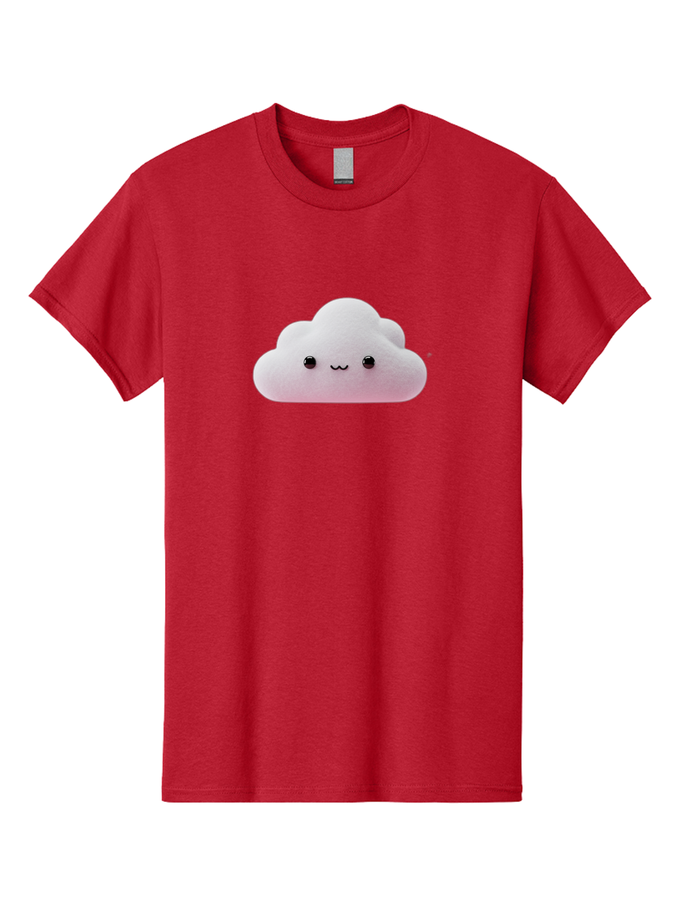 Smiling-Cloud-1 Men'S Graphic Tee, 100% Cotton, Comfortable Casual Summer Wear, Machine Washable, Kawaii Cloud, Cute Cartoon Character, Smiling Face, Fluffy Cloud, Pastel Colors, Adorable Design, Soft Graphics, Childrens Illustration, Bae762 7