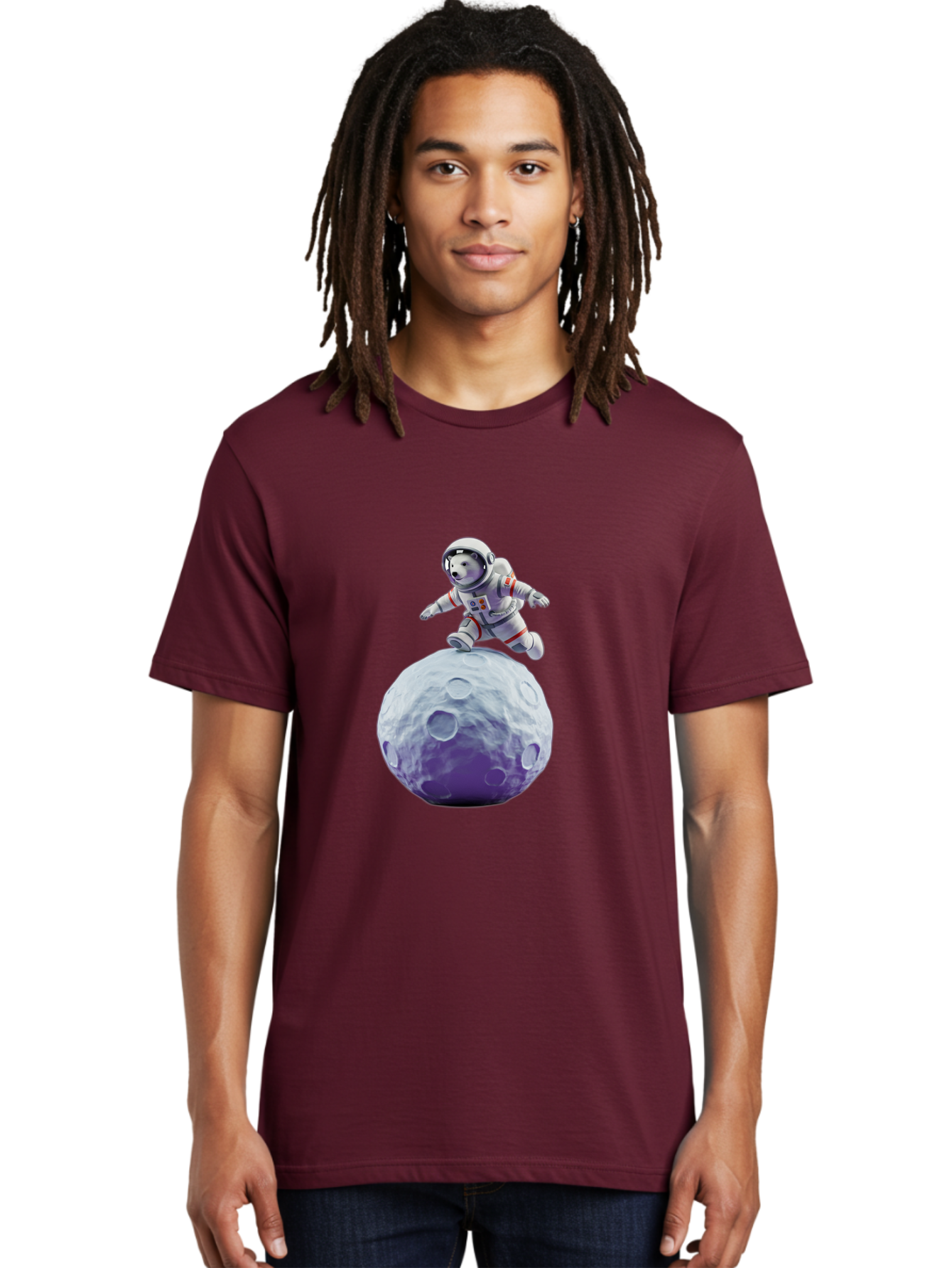 Teddy-Bear-Astronaut Men'S Graphic Tee, 100% Cotton, Comfortable Casual Summer Wear, Machine Washable, Bear Astronaut, Space Suit, Craters, Moon Surface, Lunar Exploration, Space Adventure, Cartoon Astronaut, Funny Space, Adventure Theme, Bae796 20