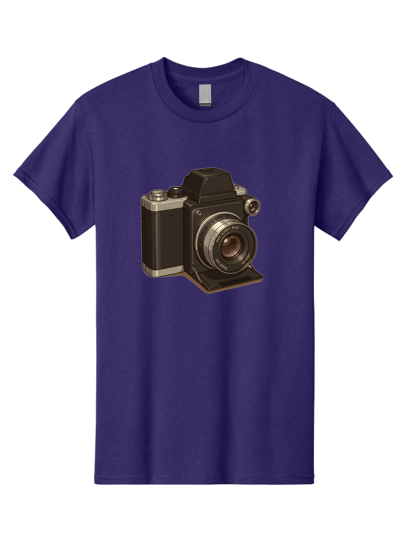 Tlr-Camera Men'S Graphic Tee, 100% Cotton, Comfortable Casual Summer Wear, Machine Washable, Vintage Camera, Twin Lens Reflex Camera, Black And Silver, Photography Equipment, Lens, Nikon, Camera Body, Classic Design, Retro Style, Film Camera Bae801 1