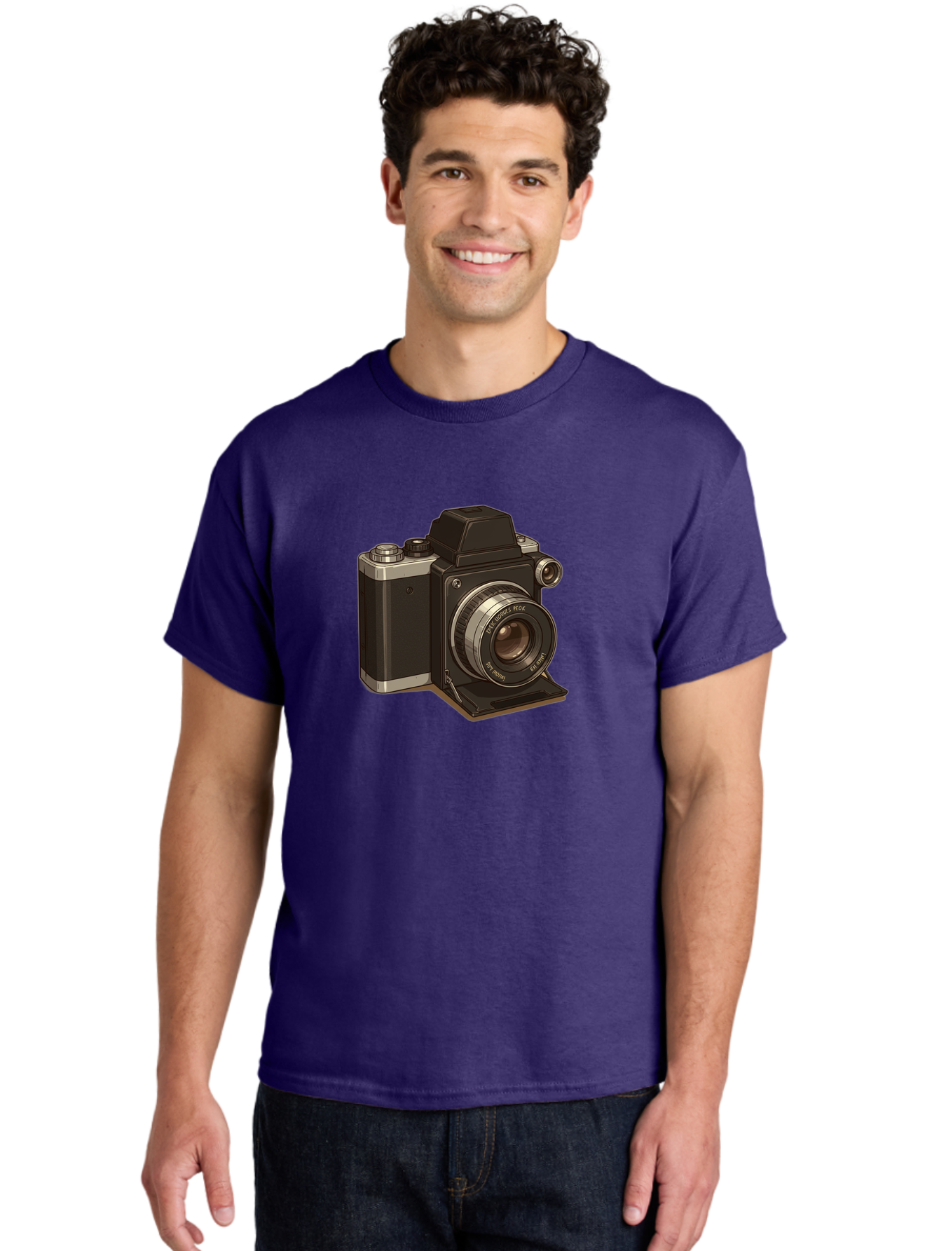 Tlr-Camera Men'S Graphic Tee, 100% Cotton, Comfortable Casual Summer Wear, Machine Washable, Vintage Camera, Twin Lens Reflex Camera, Black And Silver, Photography Equipment, Lens, Nikon, Camera Body, Classic Design, Retro Style, Film Camera Bae801 16
