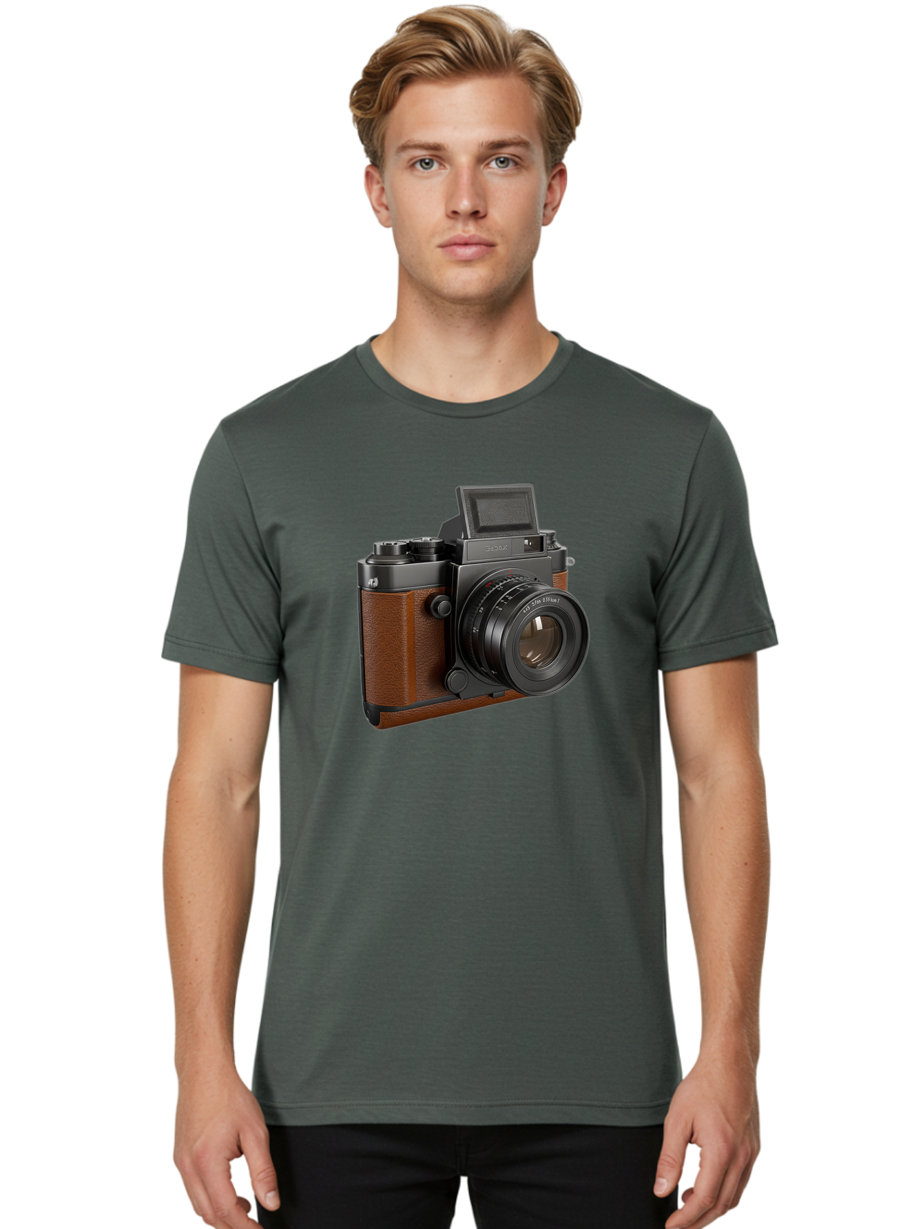 Tlr-Rx-Camera Men'S Graphic Tee, 100% Cotton, Comfortable Casual Summer Wear, Machine Washable, Vintage Camera, Fujifilm X100, Retro Style, Digital Camera, Photography Equipment, Camera Lens, Photographer Gear, Classic Design, Fujifilm Camera Bae802 25