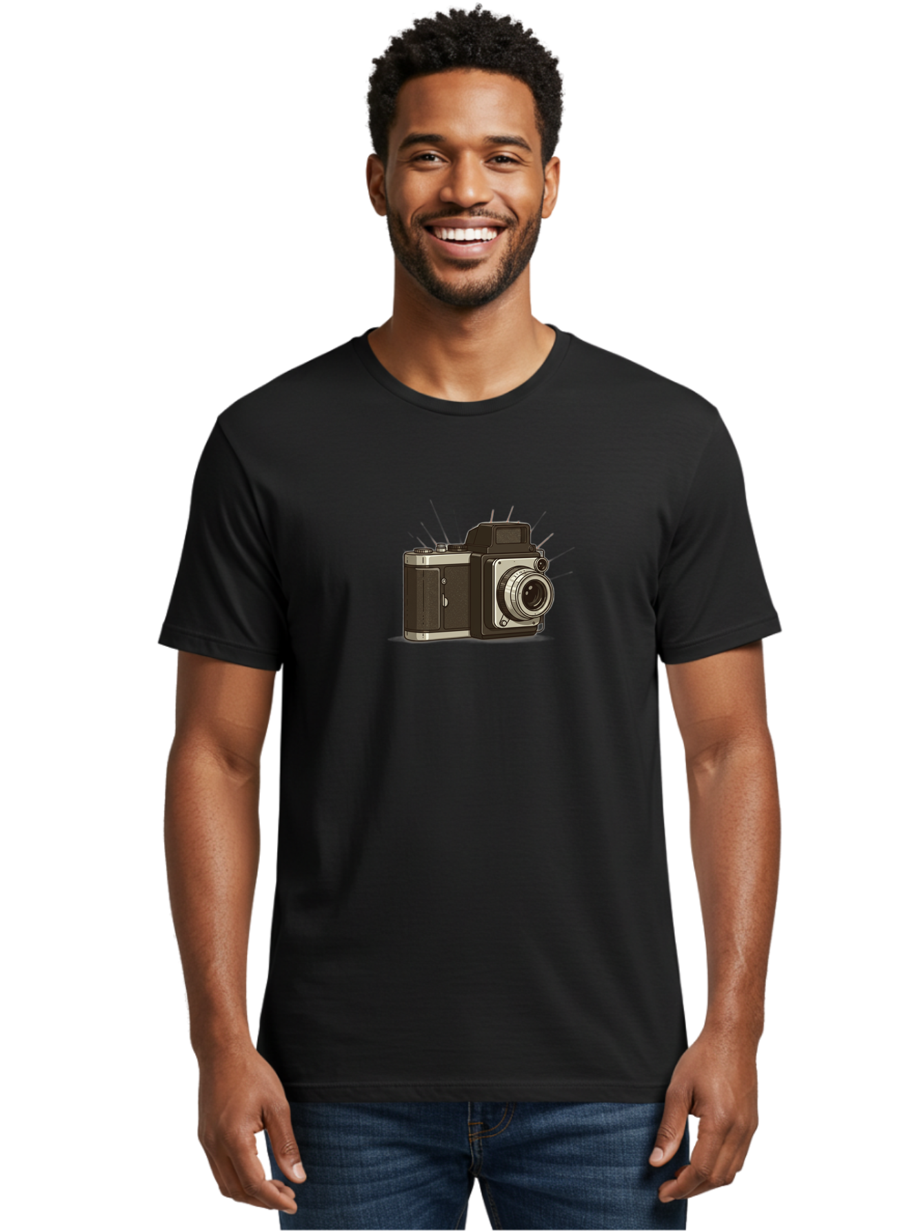 Vintage-Camera-2 Men'S Graphic Tee, 100% Cotton, Comfortable Casual Summer Wear, Machine Washable, Vintage Camera, Retro Photography, Film Camera, Classic Design, Photography Equipment, Nostalgic Feel, Camera Lens Bae806 23
