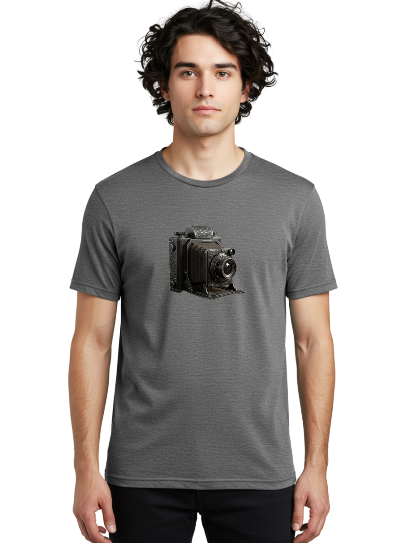 Vintage-Camera-6 Men'S Graphic Tee, 100% Cotton, Comfortable Casual Summer Wear, Machine Washable, Vintage Camera, Antique Photography, Classic Camera Design, Old-Fashioned Photography Equipment, Retro Camera, Historical Camera, Black Camera Bae810 23