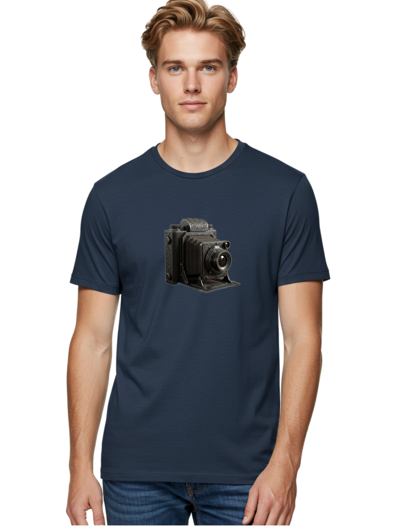 Vintage-Camera-6 Men'S Graphic Tee, 100% Cotton, Comfortable Casual Summer Wear, Machine Washable, Vintage Camera, Antique Photography, Classic Camera Design, Old-Fashioned Photography Equipment, Retro Camera, Historical Camera, Black Camera Bae810 26
