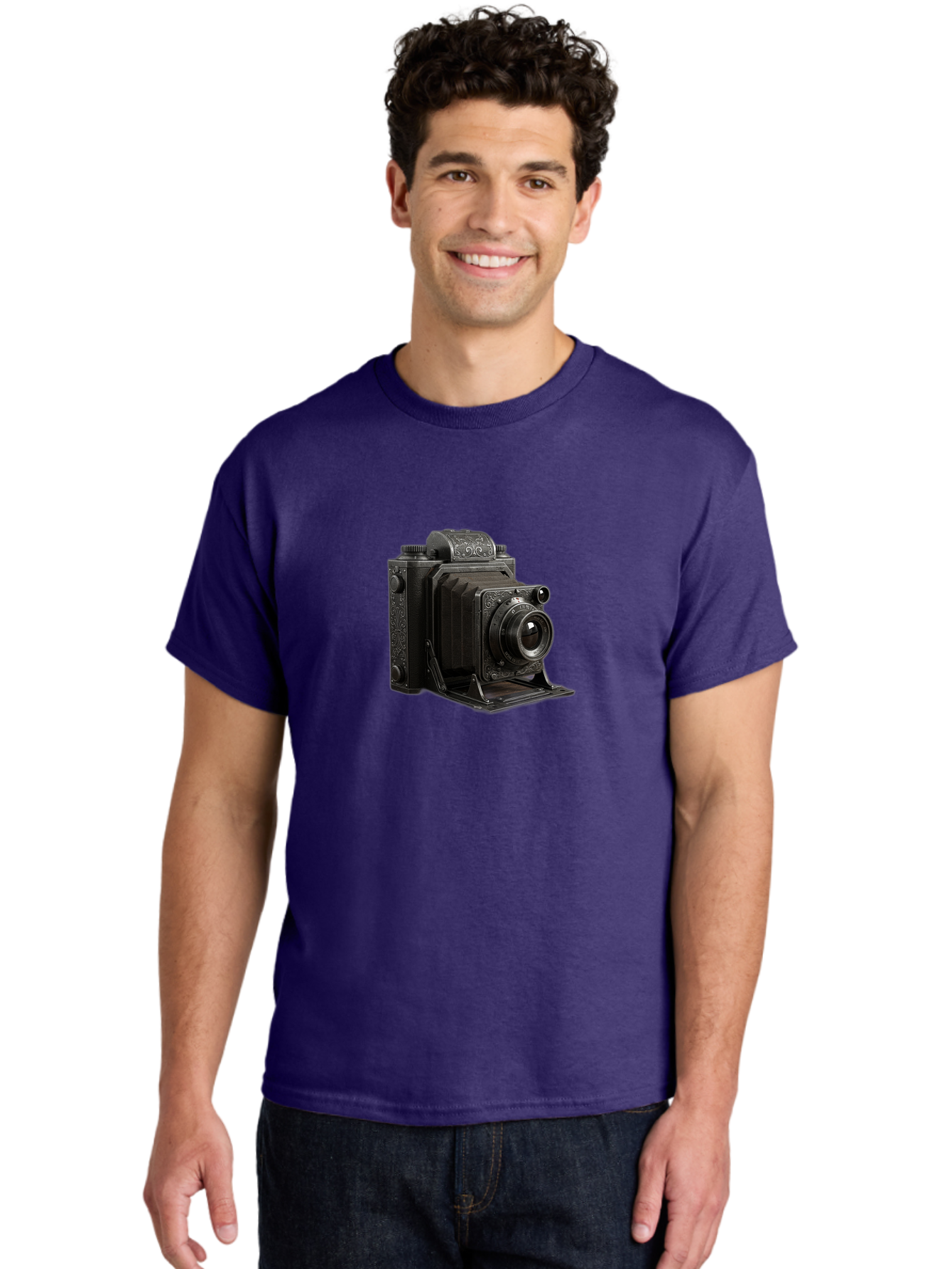 Vintage-Camera-6 Men'S Graphic Tee, 100% Cotton, Comfortable Casual Summer Wear, Machine Washable, Vintage Camera, Antique Photography, Classic Camera Design, Old-Fashioned Photography Equipment, Retro Camera, Historical Camera, Black Camera Bae810 20