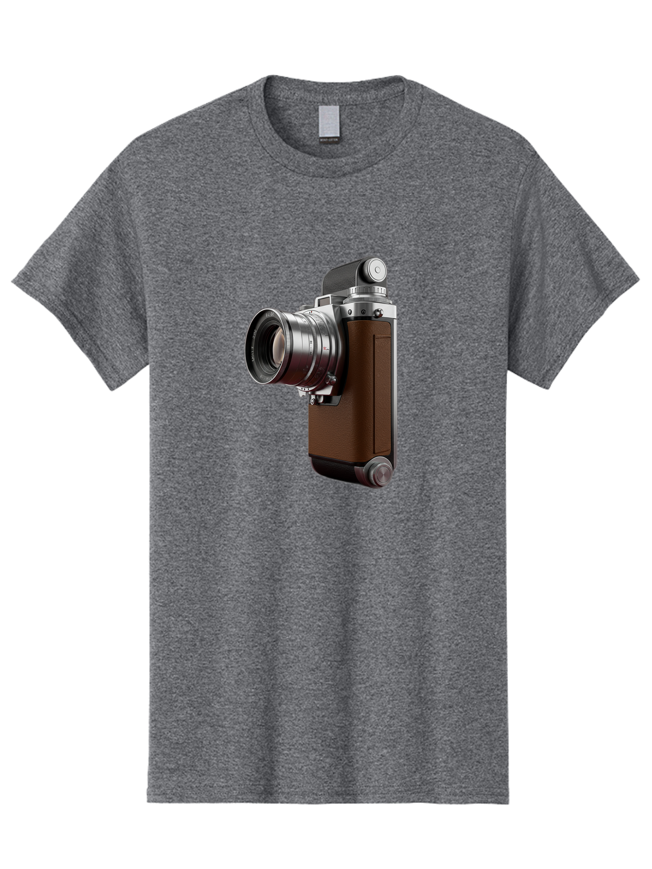 Vintage-Camera-8 Men'S Graphic Tee, 100% Cotton, Comfortable Casual Summer Wear, Machine Washable, Retro Camera, Old Photography Equipment, Classic Design, Film Camera, Lens, Brown Body, Silver Accents, Photography History, Nostalgic Feel, Bae812 11