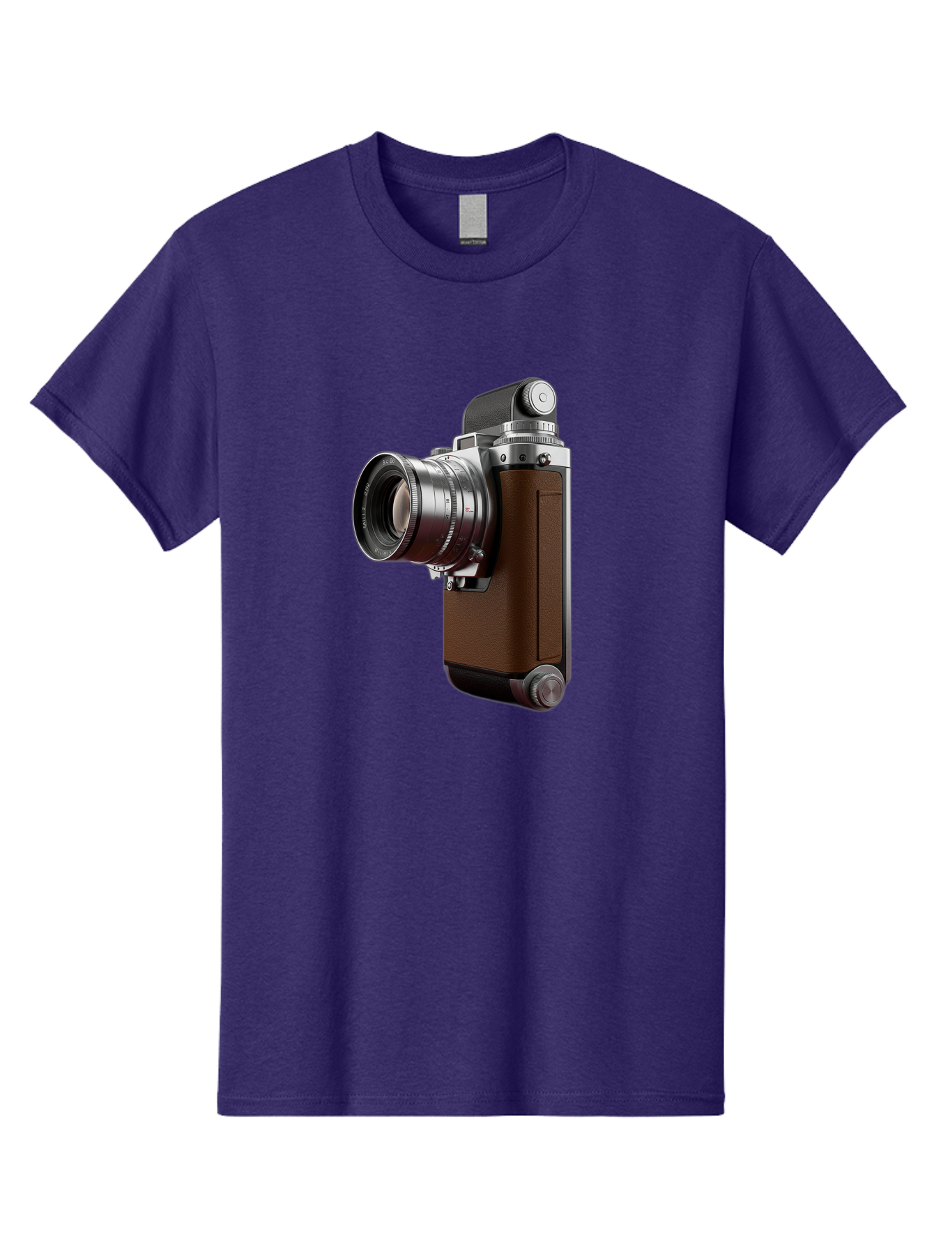 Vintage-Camera-8 Men'S Graphic Tee, 100% Cotton, Comfortable Casual Summer Wear, Machine Washable, Retro Camera, Old Photography Equipment, Classic Design, Film Camera, Lens, Brown Body, Silver Accents, Photography History, Nostalgic Feel, Bae812 3