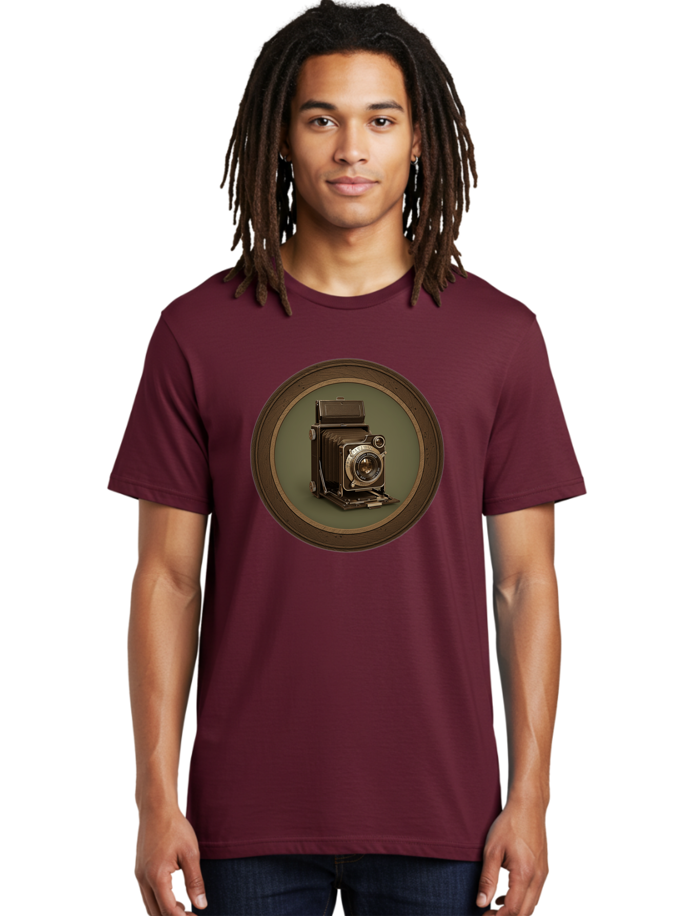 Vintage-Camera Men'S Graphic Tee, 100% Cotton, Comfortable Casual Summer Wear, Machine Washable, Vintage Camera, Antique Photography Equipment, Classic Camera Design, Retro Style, Old-Fashioned Lens, Nostalgic Photography, Timeless Art, Bae815 22