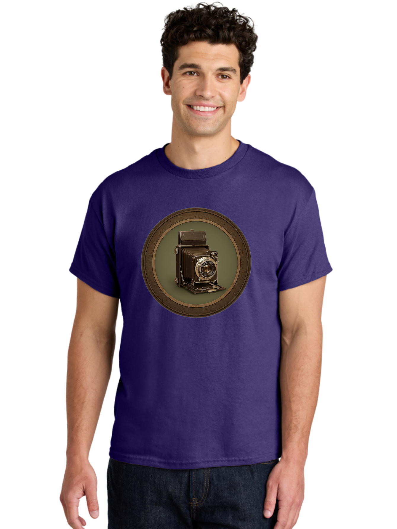 Vintage-Camera Men'S Graphic Tee, 100% Cotton, Comfortable Casual Summer Wear, Machine Washable, Vintage Camera, Antique Photography Equipment, Classic Camera Design, Retro Style, Old-Fashioned Lens, Nostalgic Photography, Timeless Art, Bae815 27