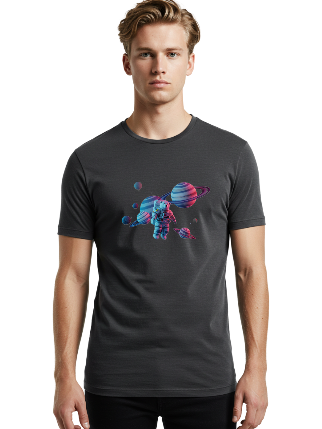 Astronaut-And-Planets Men'S Graphic Tee, 100% Cotton, Comfortable Casual Summer Wear, Machine Washable, Vintage Camera, Old Camera, Antique Camera, Black Camera, Classic Photography, Photography Equipment, Nostalgic Device, Film Camera, Bae832 18