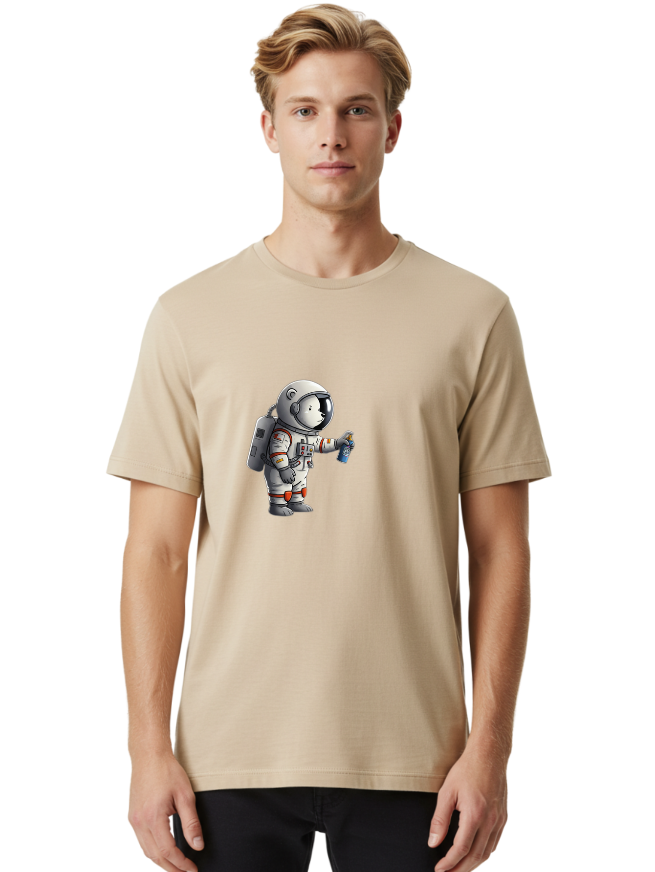 Astronaut-Spray-Paint Men'S Graphic Tee, 100% Cotton, Comfortable Casual Summer Wear, Machine Washable, Vintage Camera, Old Camera, Antique Camera, Black Camera, Classic Photography, Photography Equipment, Nostalgic Device, Film Camera, Bae833 26