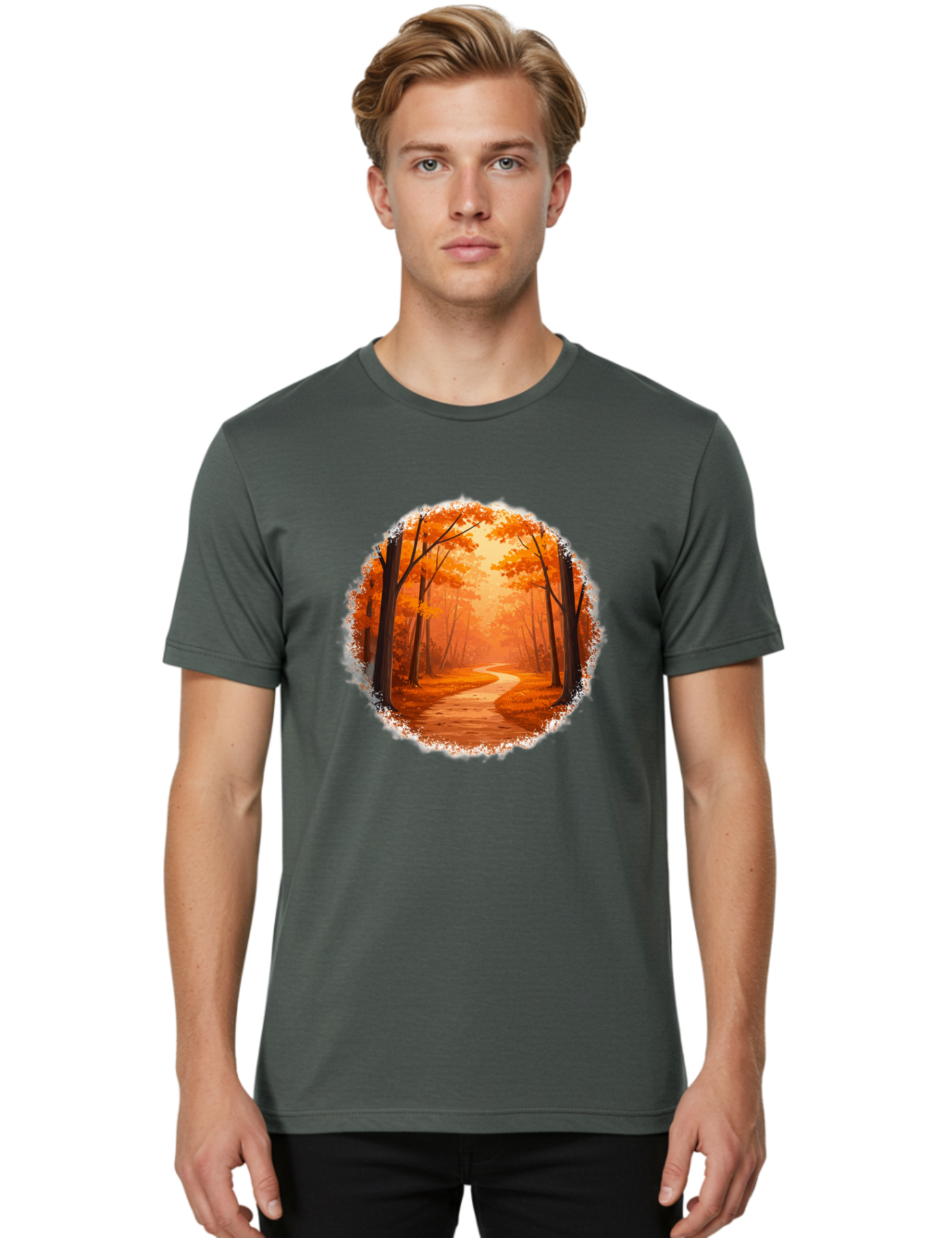 Autumn-Forest-Path Men'S Graphic Tee, 100% Cotton, Comfortable Casual Summer Wear, Machine Washable, Vintage Camera, Old Camera, Antique Camera, Black Camera, Classic Photography, Photography Equipment, Nostalgic Device, Film Camera, Bae834 29