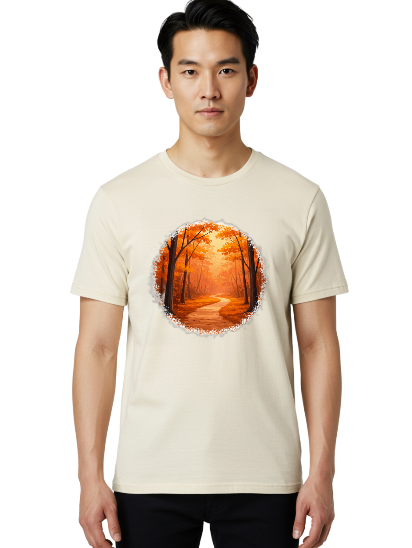 Autumn-Forest-Path Men'S Graphic Tee, 100% Cotton, Comfortable Casual Summer Wear, Machine Washable, Vintage Camera, Old Camera, Antique Camera, Black Camera, Classic Photography, Photography Equipment, Nostalgic Device, Film Camera, Bae834 30