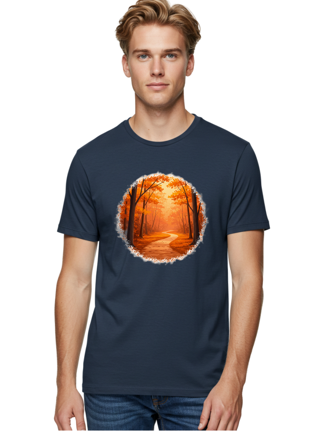 Autumn-Forest-Path Men'S Graphic Tee, 100% Cotton, Comfortable Casual Summer Wear, Machine Washable, Vintage Camera, Old Camera, Antique Camera, Black Camera, Classic Photography, Photography Equipment, Nostalgic Device, Film Camera, Bae834 17