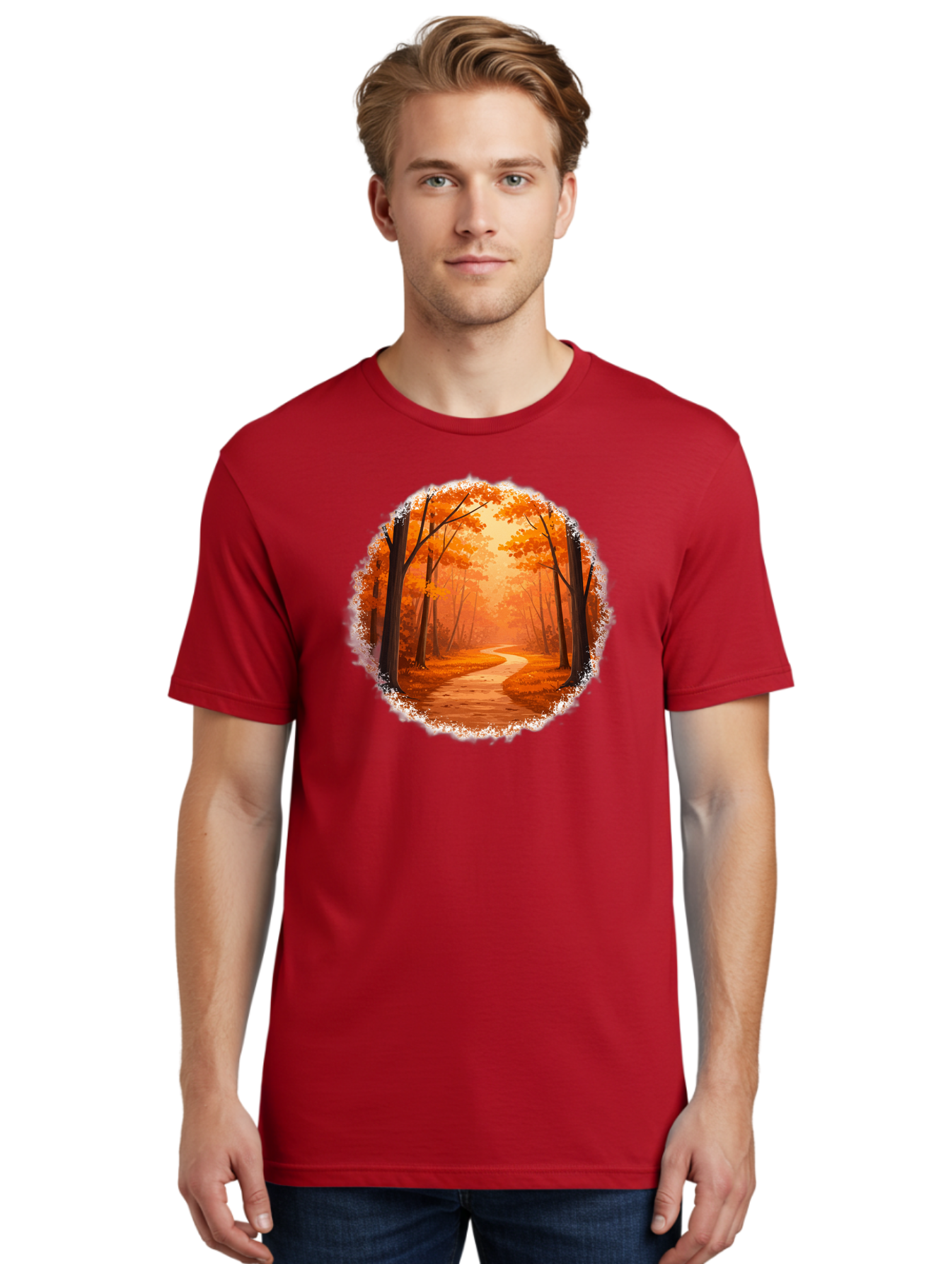 Autumn-Forest-Path Men'S Graphic Tee, 100% Cotton, Comfortable Casual Summer Wear, Machine Washable, Vintage Camera, Old Camera, Antique Camera, Black Camera, Classic Photography, Photography Equipment, Nostalgic Device, Film Camera, Bae834 22
