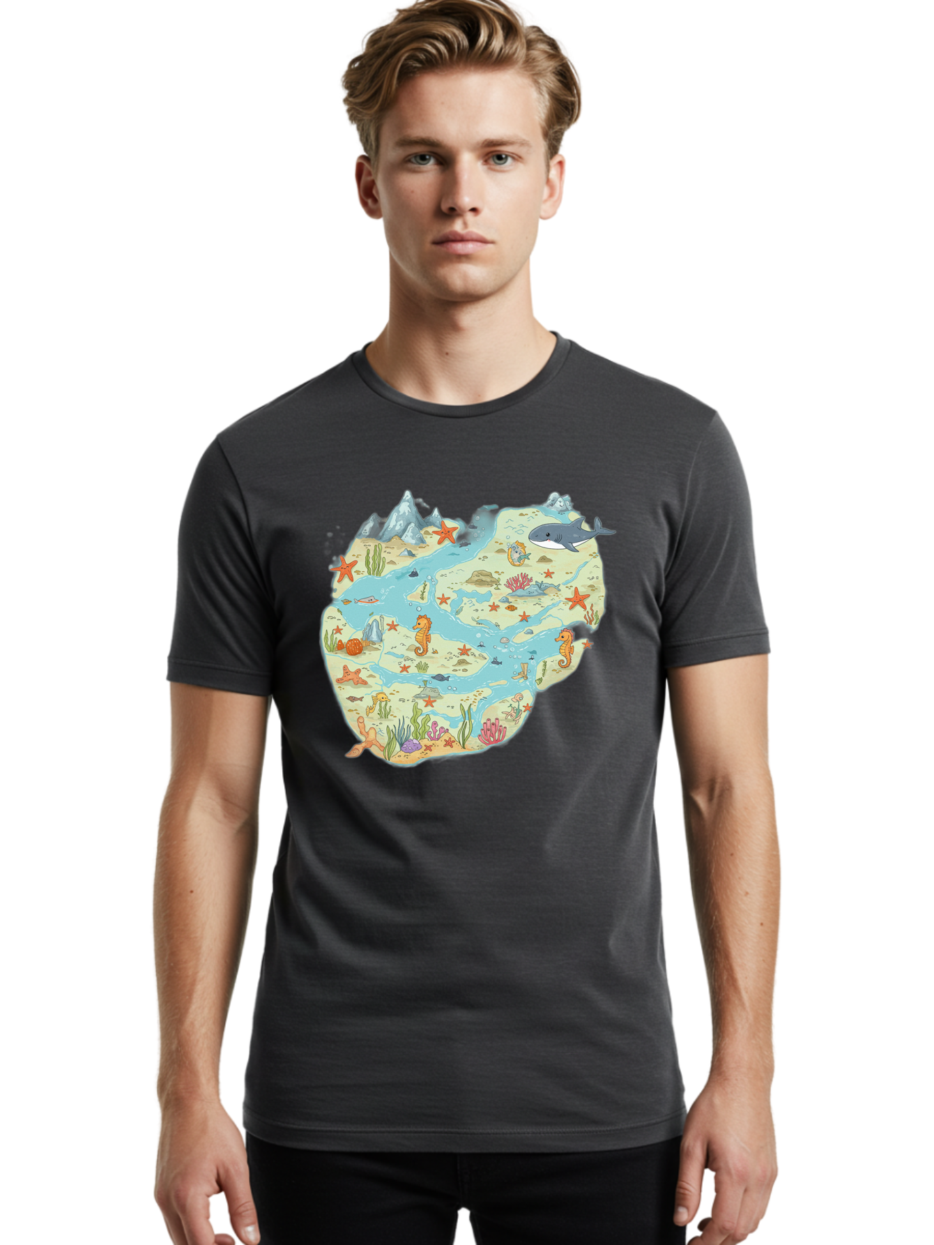 Ocean-Puzzle Men'S Graphic Tee, 100% Cotton, Comfortable Casual Summer Wear, Machine Washable, Vintage Camera, Old Camera, Antique Camera, Black Camera, Classic Photography, Photography Equipment, Nostalgic Device, Film Camera, Camera Art Baf240 28
