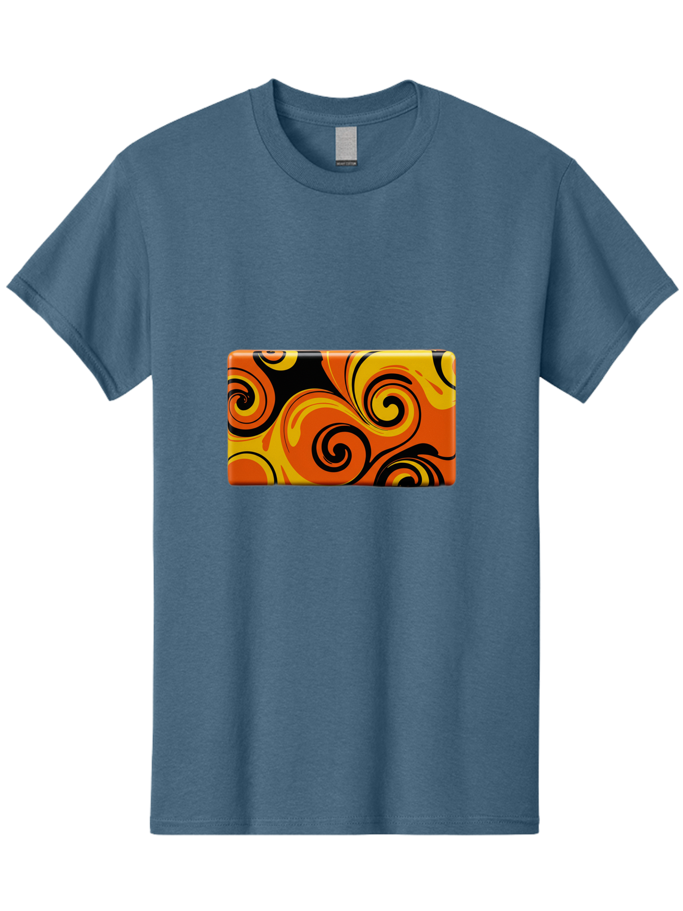 Orange-Swirl-Design Men'S Graphic Tee, 100% Cotton, Comfortable Casual Summer Wear, Machine Washable, Vintage Camera, Old Camera, Antique Camera, Black Camera, Classic Photography, Photography Equipment, Nostalgic Device, Film Camera, Baf245 15