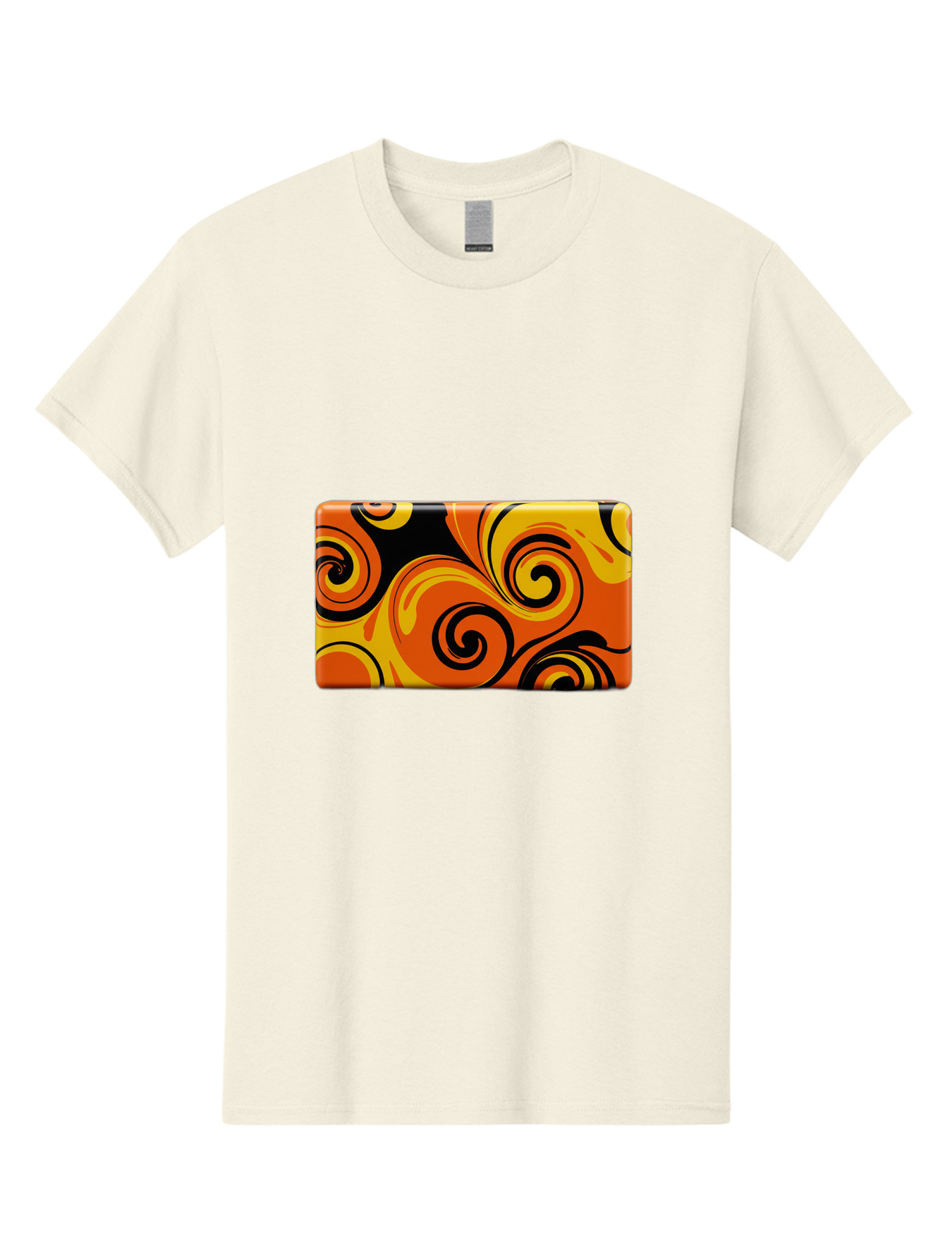 Orange-Swirl-Design Men'S Graphic Tee, 100% Cotton, Comfortable Casual Summer Wear, Machine Washable, Vintage Camera, Old Camera, Antique Camera, Black Camera, Classic Photography, Photography Equipment, Nostalgic Device, Film Camera, Baf245 4