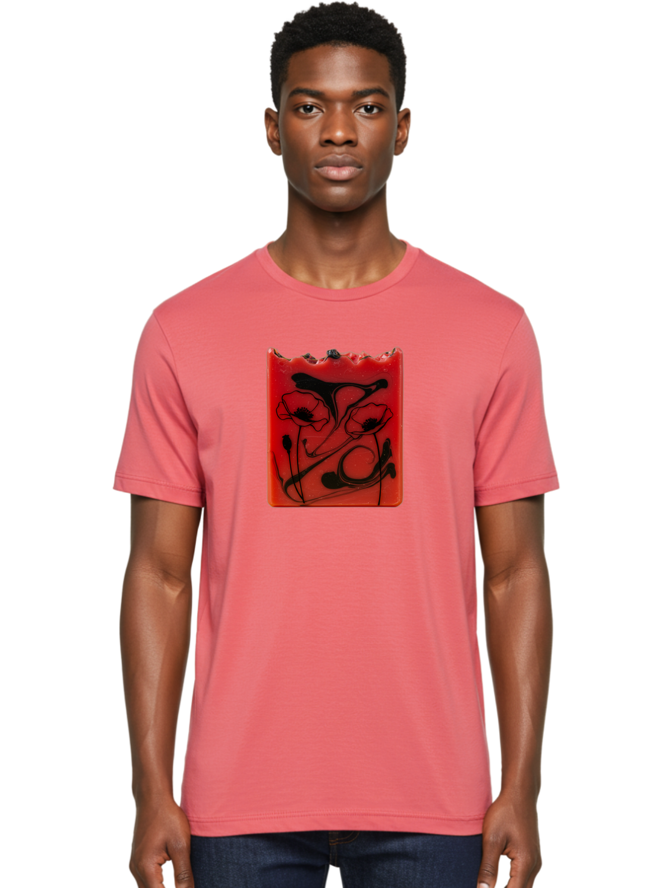 Red-Soap-With-Floral-Design Men'S Graphic Tee, 100% Cotton, Comfortable Casual Summer Wear, Machine Washable, Vintage Camera, Old Camera, Antique Camera, Black Camera, Classic Photography, Photography Equipment, Nostalgic Device, Film Camera, Baf461 25