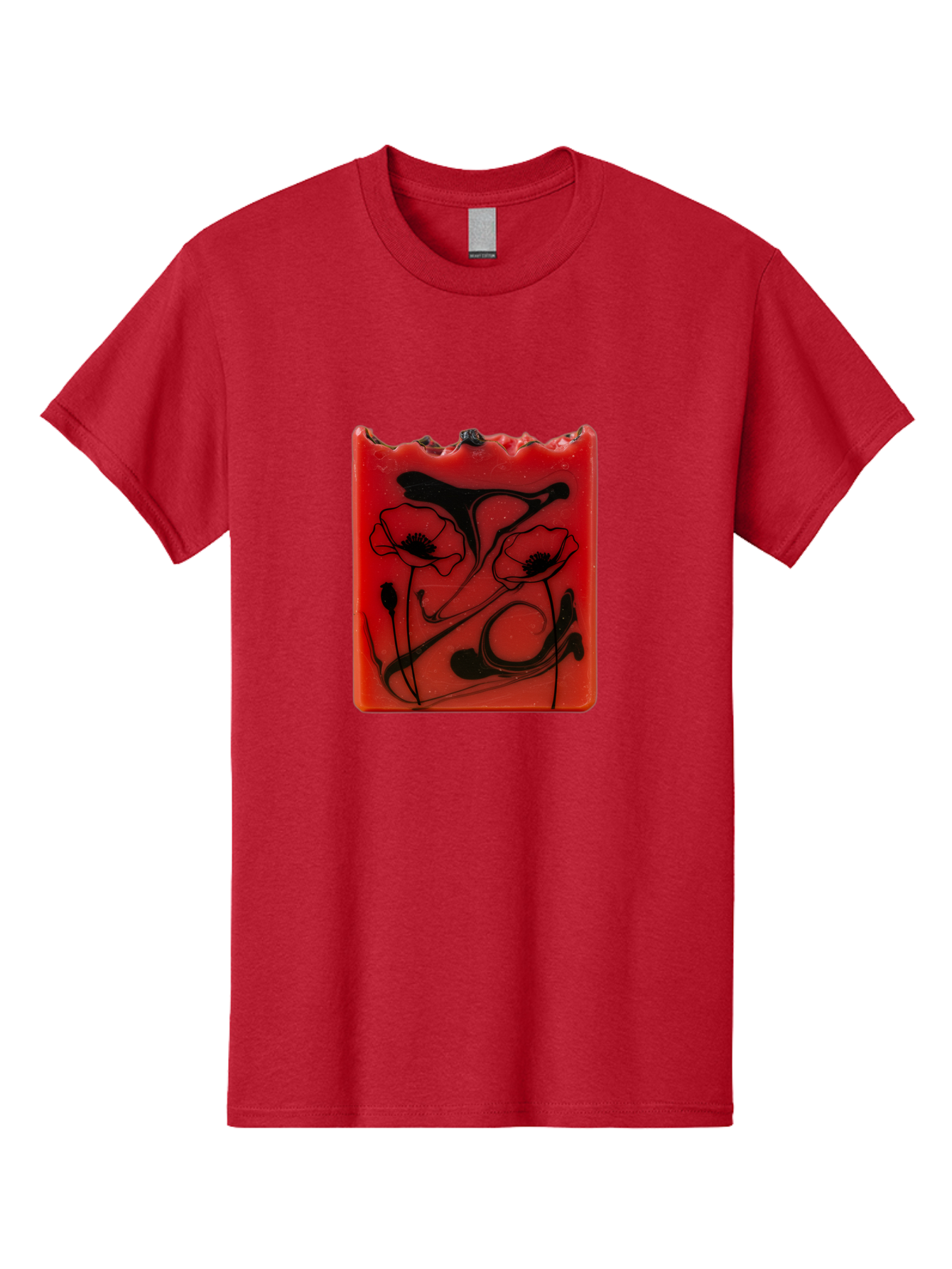 Red-Soap-With-Floral-Design Men'S Graphic Tee, 100% Cotton, Comfortable Casual Summer Wear, Machine Washable, Vintage Camera, Old Camera, Antique Camera, Black Camera, Classic Photography, Photography Equipment, Nostalgic Device, Film Camera, Baf461 13