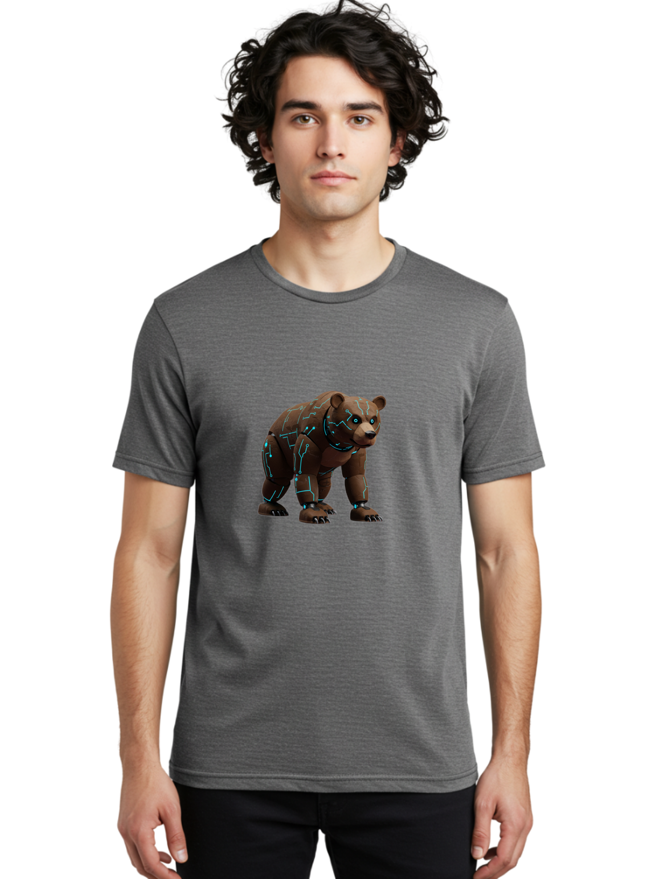 Robo-Bear Men'S Graphic Tee, 100% Cotton, Comfortable Casual Summer Wear, Machine Washable, Vintage Camera, Old Camera, Antique Camera, Black Camera, Classic Photography, Photography Equipment, Nostalgic Device, Film Camera, Camera Art Baf463 24