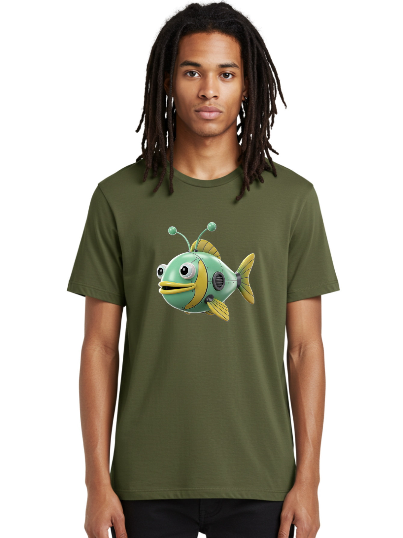 Robot-Fish-1 Men'S Graphic Tee, 100% Cotton, Comfortable Casual Summer Wear, Machine Washable, Vintage Camera, Old Camera, Antique Camera, Black Camera, Classic Photography, Photography Equipment, Nostalgic Device, Film Camera, Camera Art Baf469 26