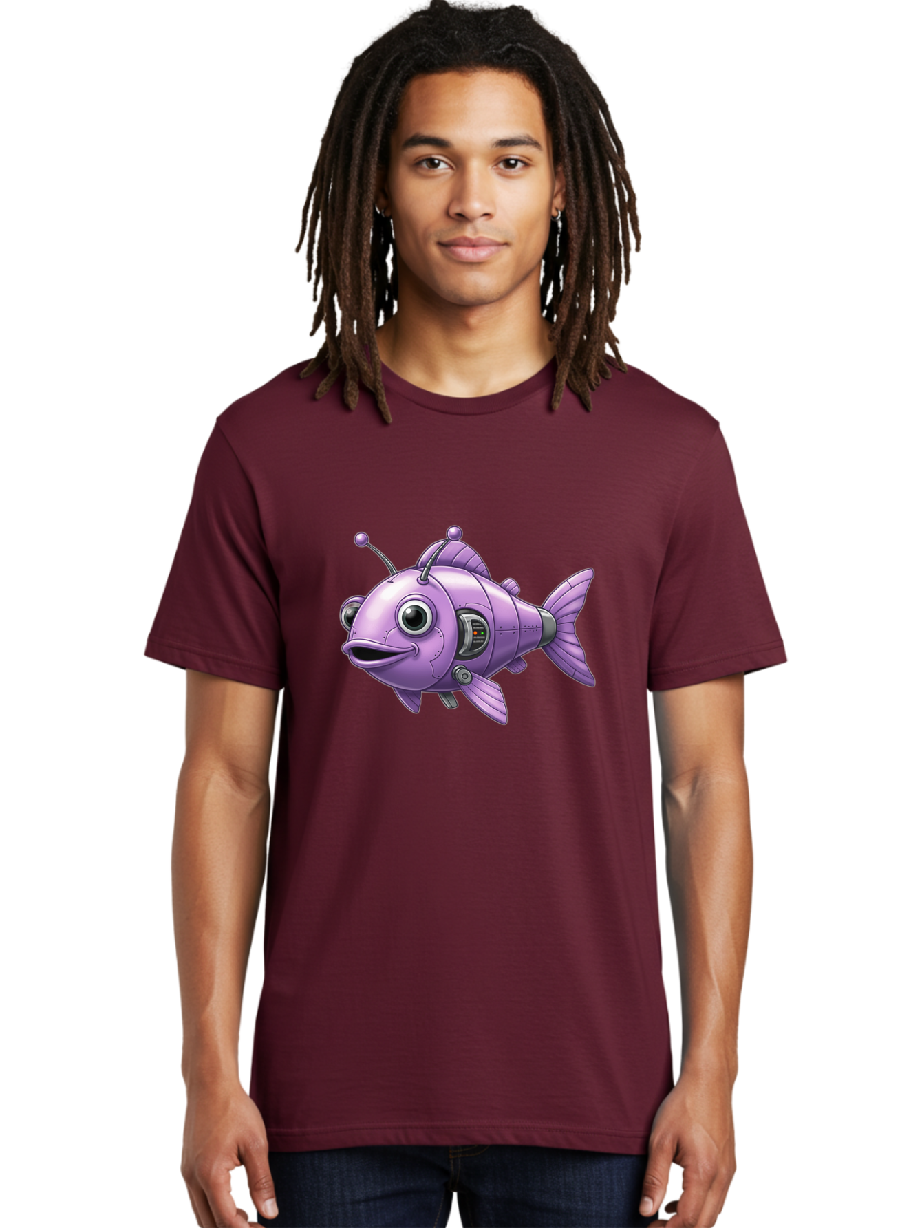 Robot-Fish-6 Men'S Graphic Tee, 100% Cotton, Comfortable Casual Summer Wear, Machine Washable, Vintage Camera, Old Camera, Antique Camera, Black Camera, Classic Photography, Photography Equipment, Nostalgic Device, Film Camera, Camera Art Baf474 19