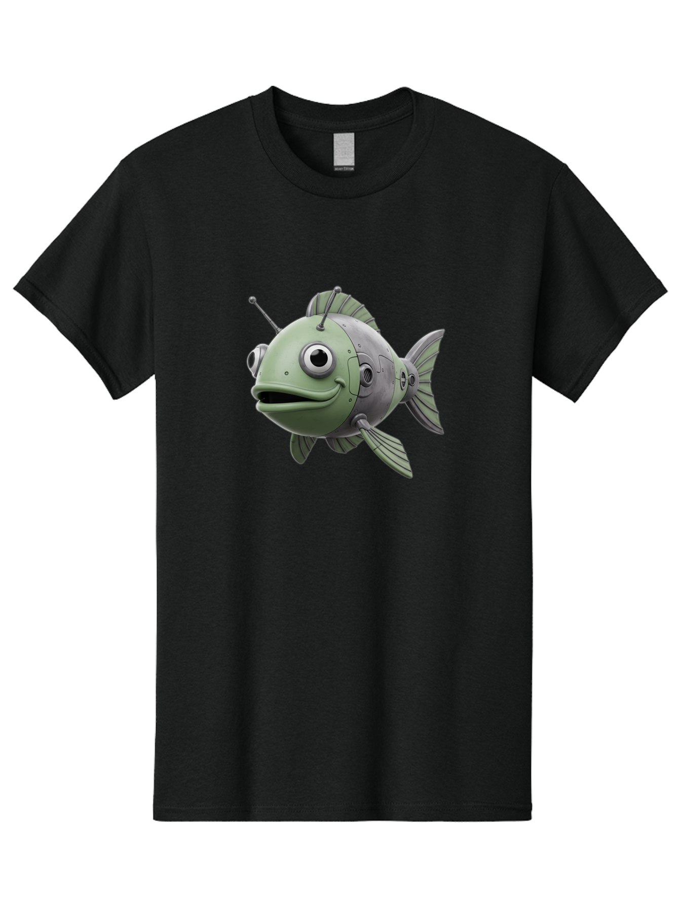 Robot-Fish-8 Men'S Graphic Tee, 100% Cotton, Comfortable Casual Summer Wear, Machine Washable, Vintage Camera, Old Camera, Antique Camera, Black Camera, Classic Photography, Photography Equipment, Nostalgic Device, Film Camera, Camera Art Baf476 8
