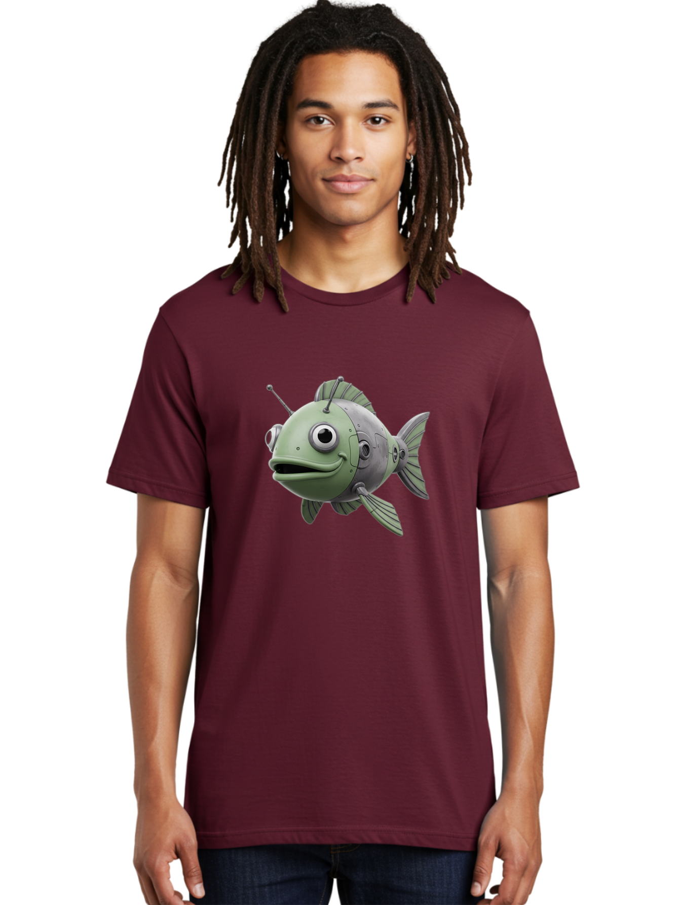Robot-Fish-8 Men'S Graphic Tee, 100% Cotton, Comfortable Casual Summer Wear, Machine Washable, Vintage Camera, Old Camera, Antique Camera, Black Camera, Classic Photography, Photography Equipment, Nostalgic Device, Film Camera, Camera Art Baf476 24