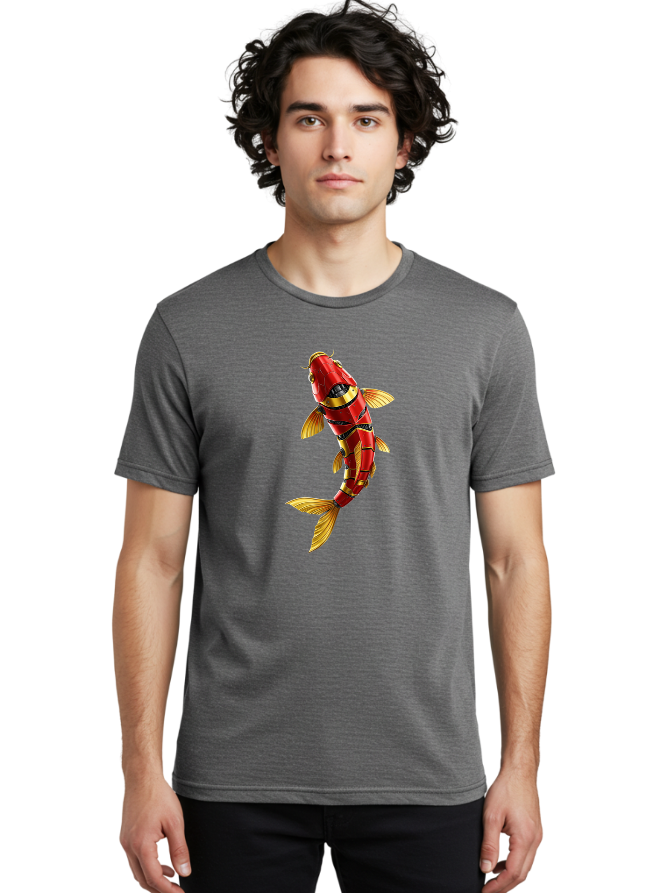 Robot-Koi-Fish Men'S Graphic Tee, 100% Cotton, Comfortable Casual Summer Wear, Machine Washable, Vintage Camera, Old Camera, Antique Camera, Black Camera, Classic Photography, Photography Equipment, Nostalgic Device, Film Camera, Camera Art Baf478 25
