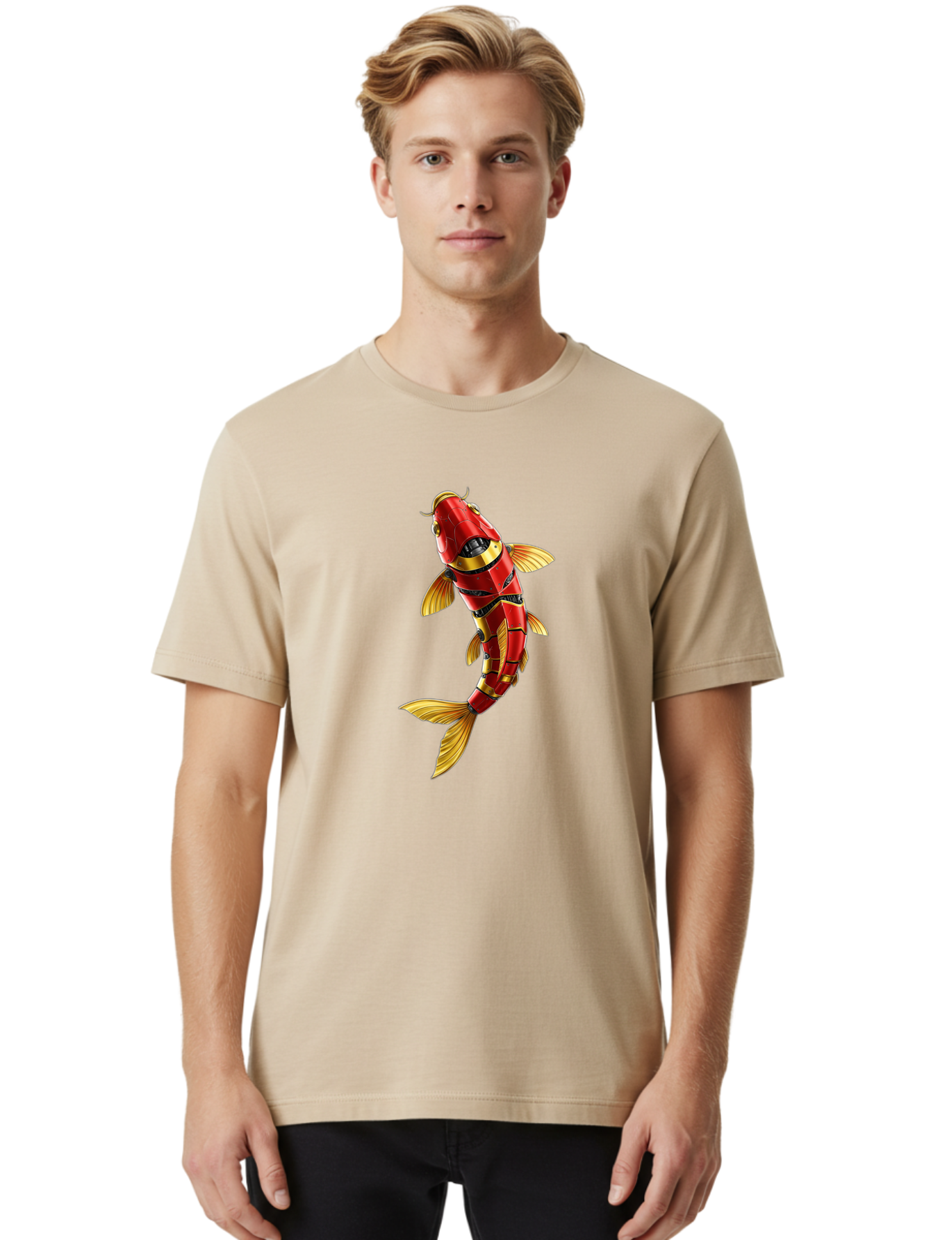 Robot-Koi-Fish Men'S Graphic Tee, 100% Cotton, Comfortable Casual Summer Wear, Machine Washable, Vintage Camera, Old Camera, Antique Camera, Black Camera, Classic Photography, Photography Equipment, Nostalgic Device, Film Camera, Camera Art Baf478 28
