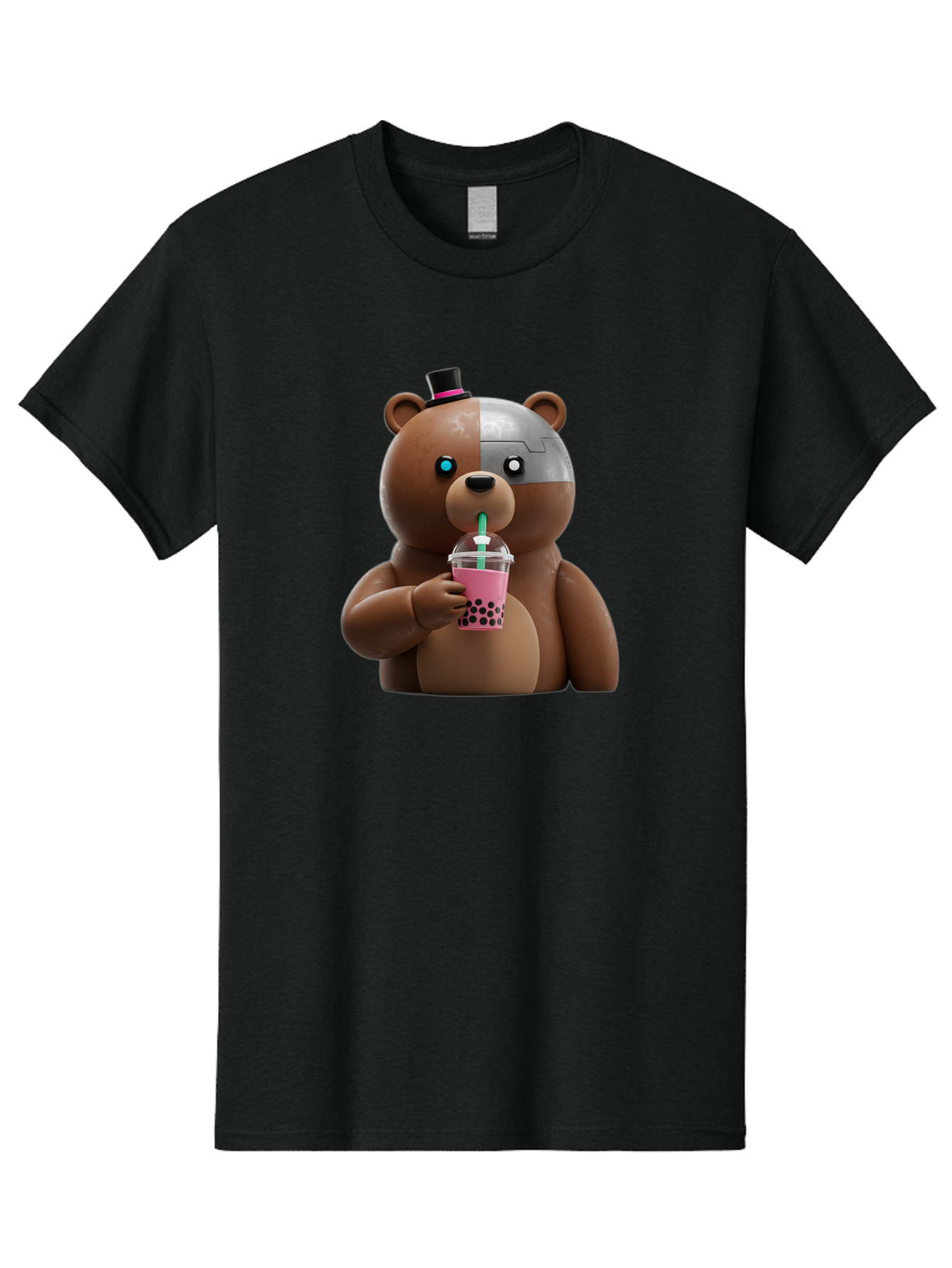 Robot-Teddy-Bear Men'S Graphic Tee, 100% Cotton, Comfortable Casual Summer Wear, Machine Washable, Vintage Camera, Old Camera, Antique Camera, Black Camera, Classic Photography, Photography Equipment, Nostalgic Device, Film Camera, Camera Art Baf481 3
